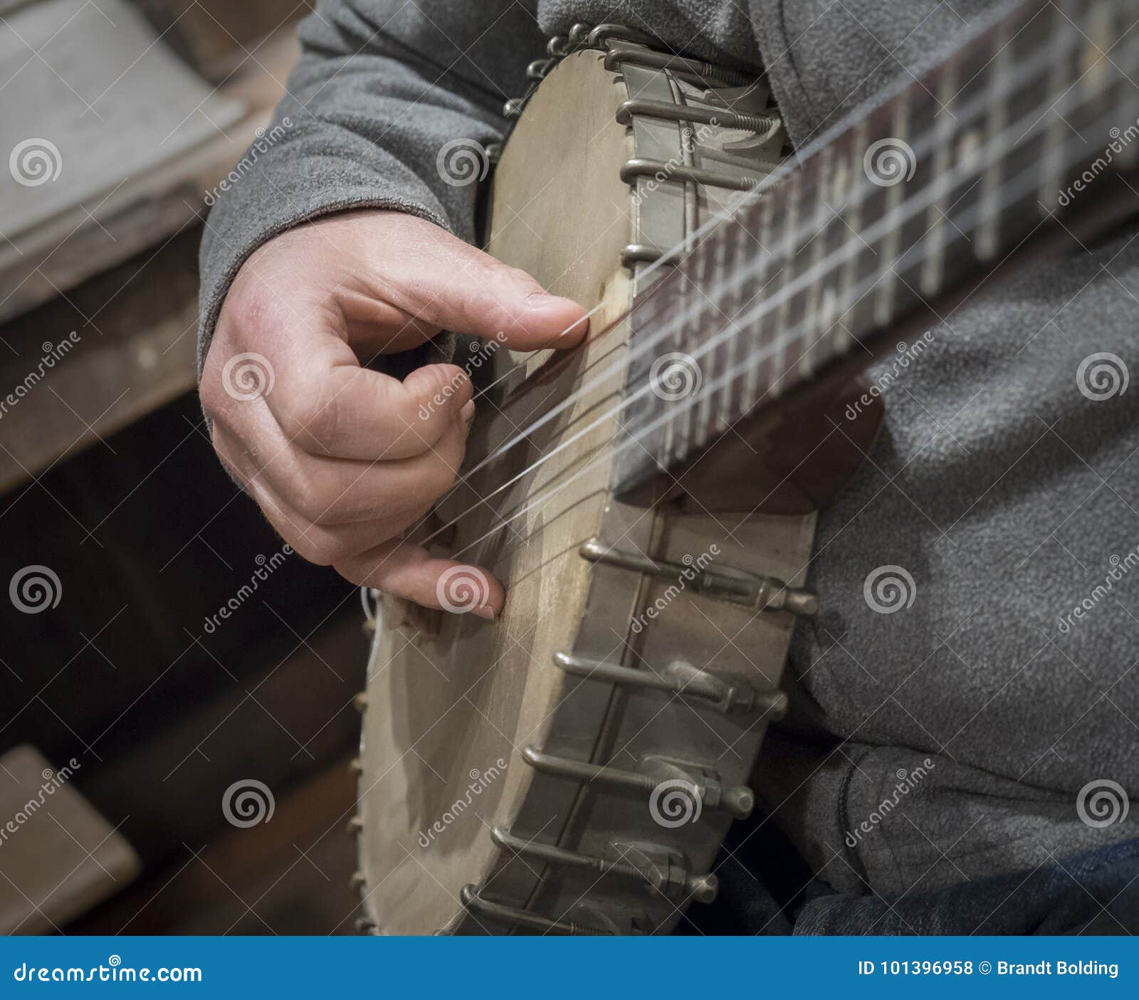 Old Time Clawhammer Banjo Player Stock Photo - Image of instrument