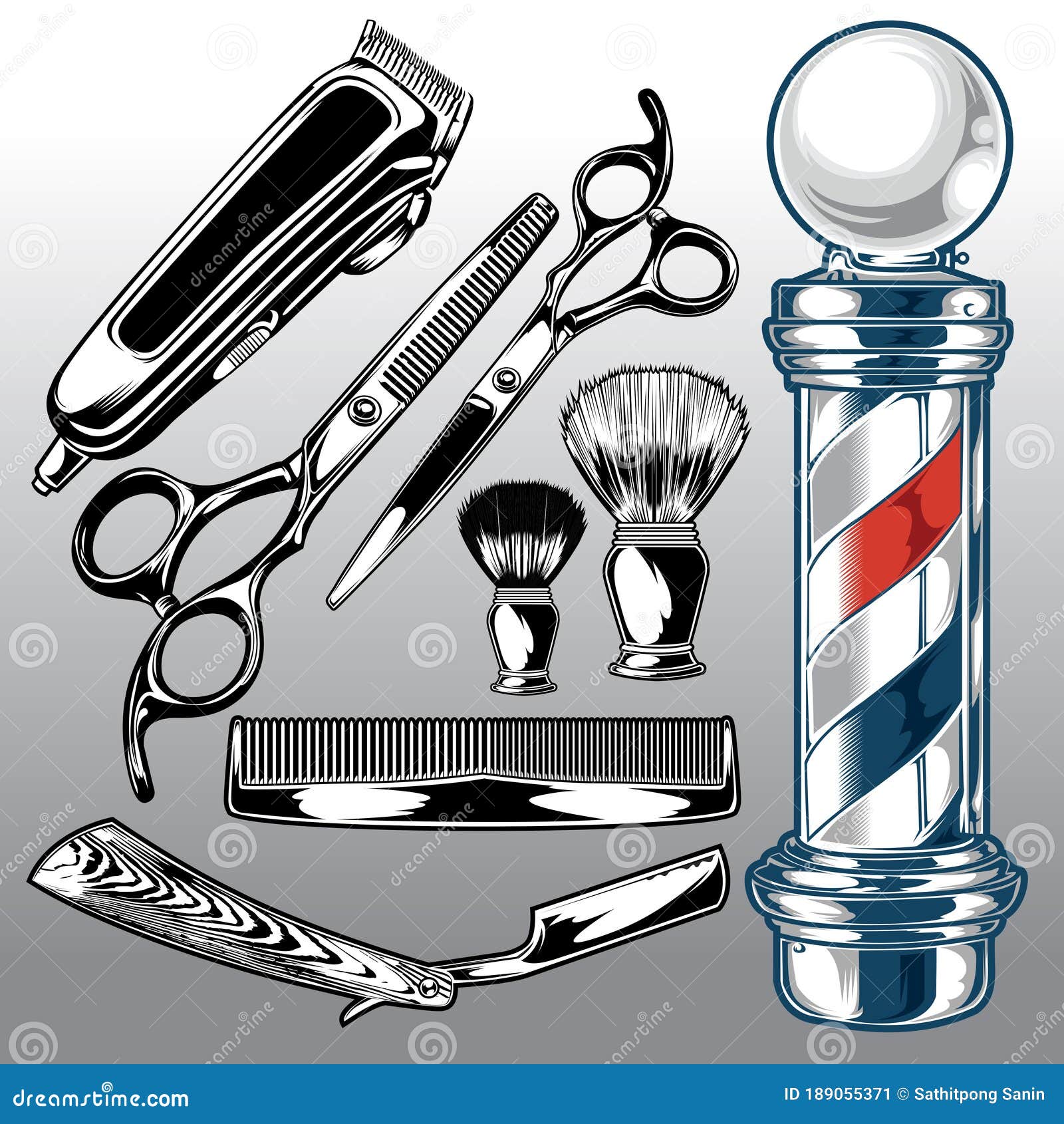 barber shop accessories hair salon hair stylist vintage luxury pomade 