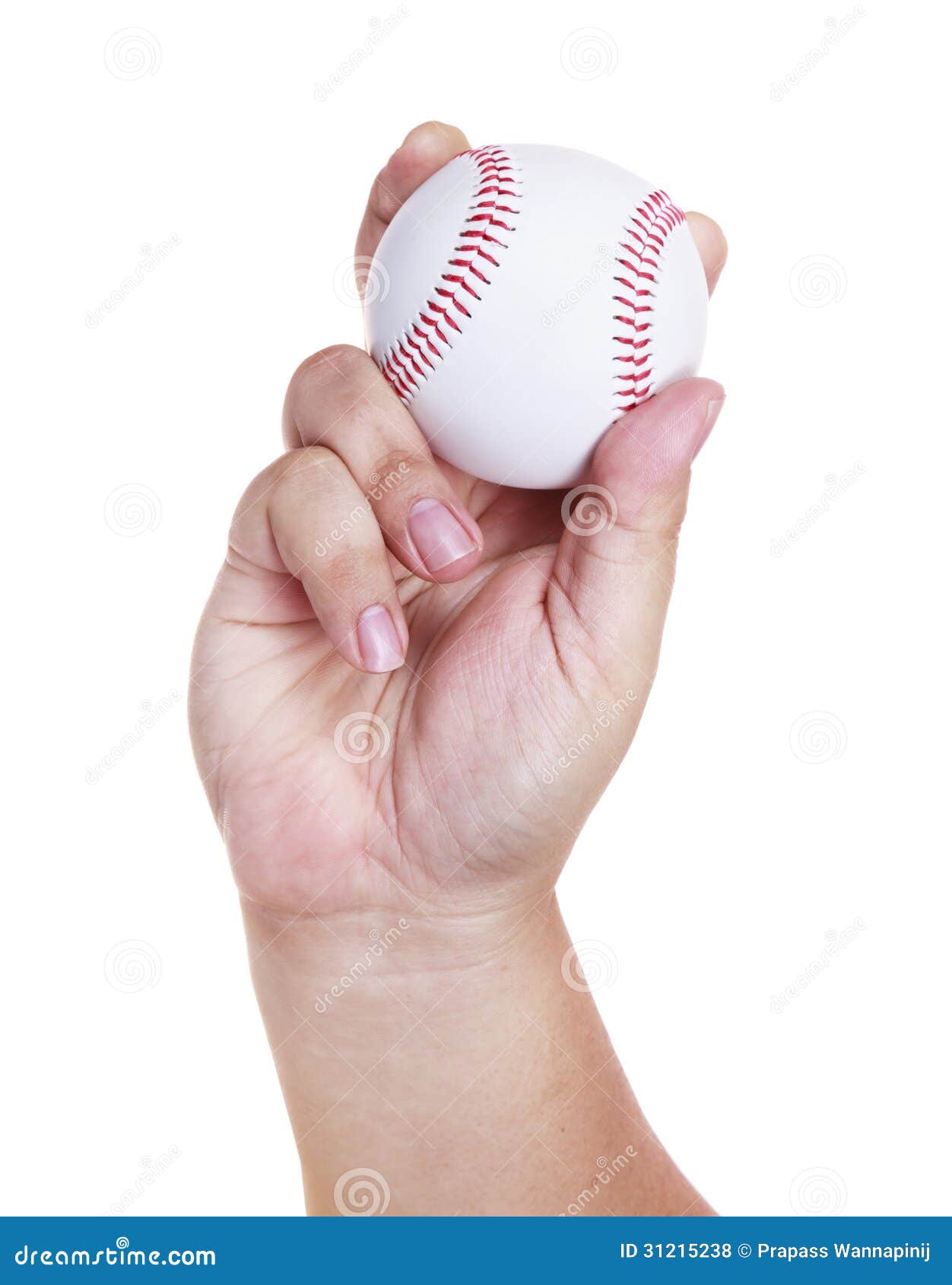 Hand Throwing Baseball Isolated Stock Photo Image of sport, nobody