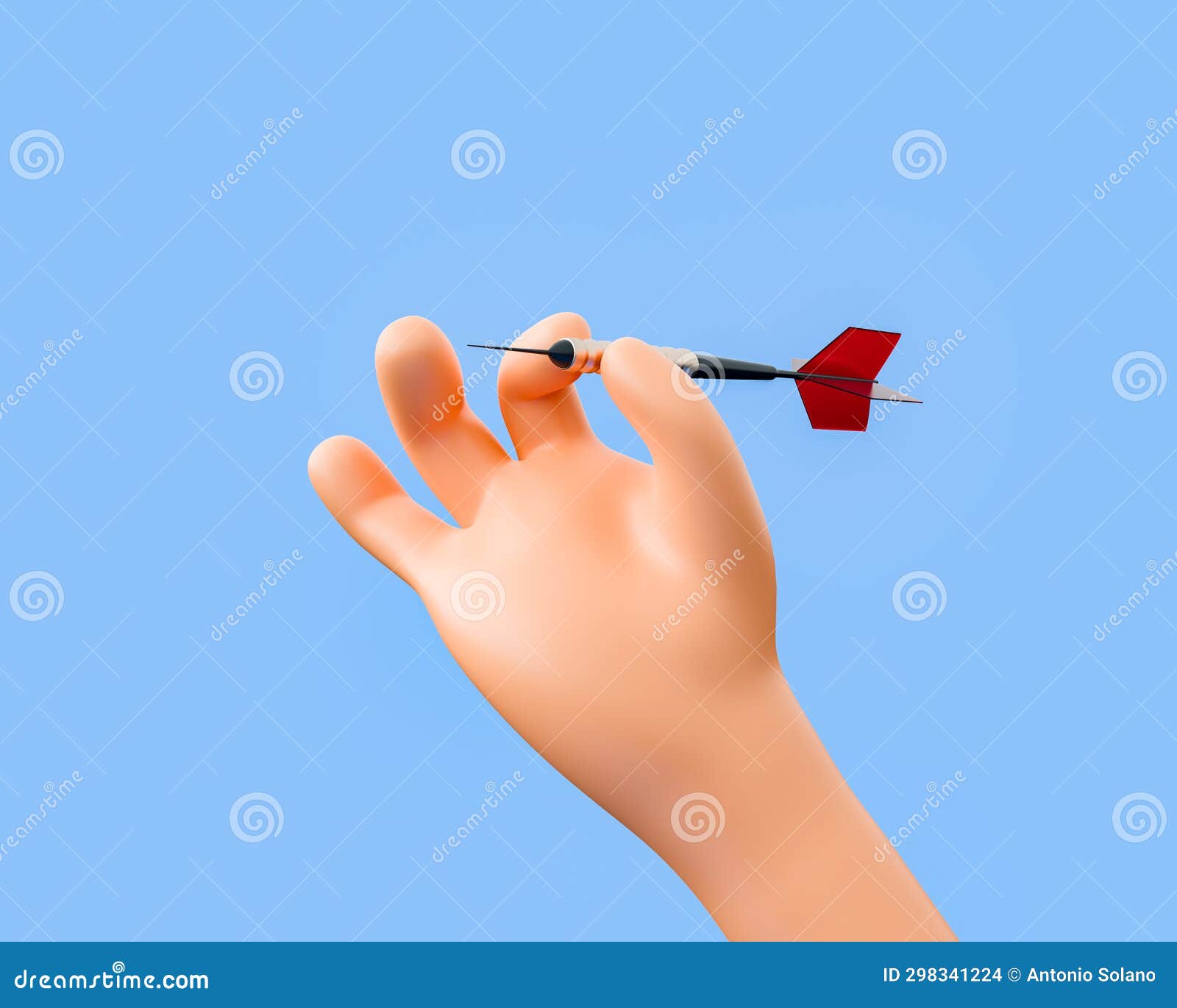Hand throwing a dart stock illustration. Illustration of precision -  298341224