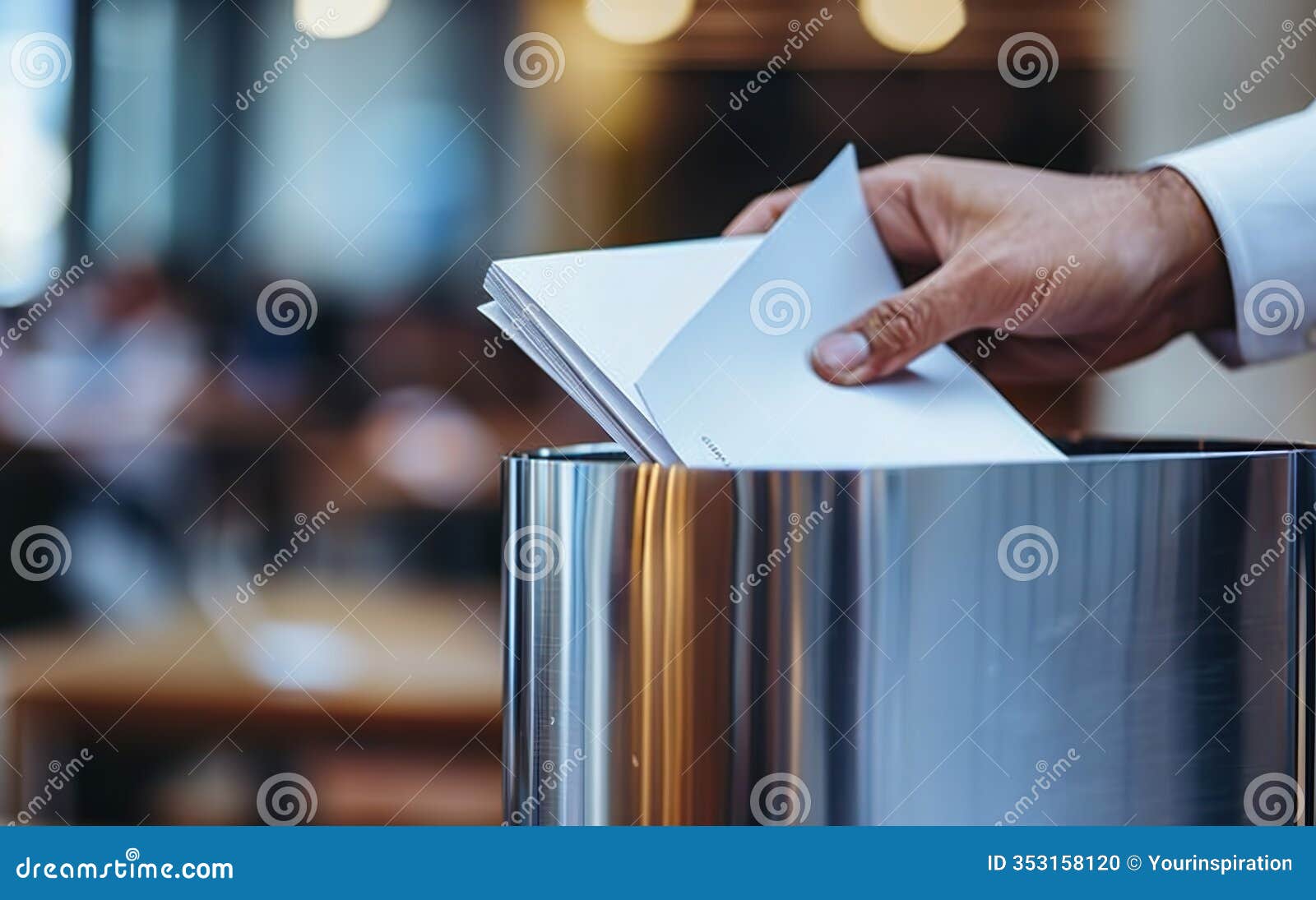 hand throwing planners away in a trash can. good enough, low desire, slow life concept. acceptable, sufficient, average,