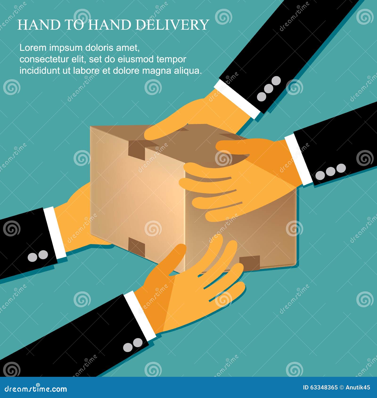 Hand to hand delivery stock vector. Illustration of organization 63348365