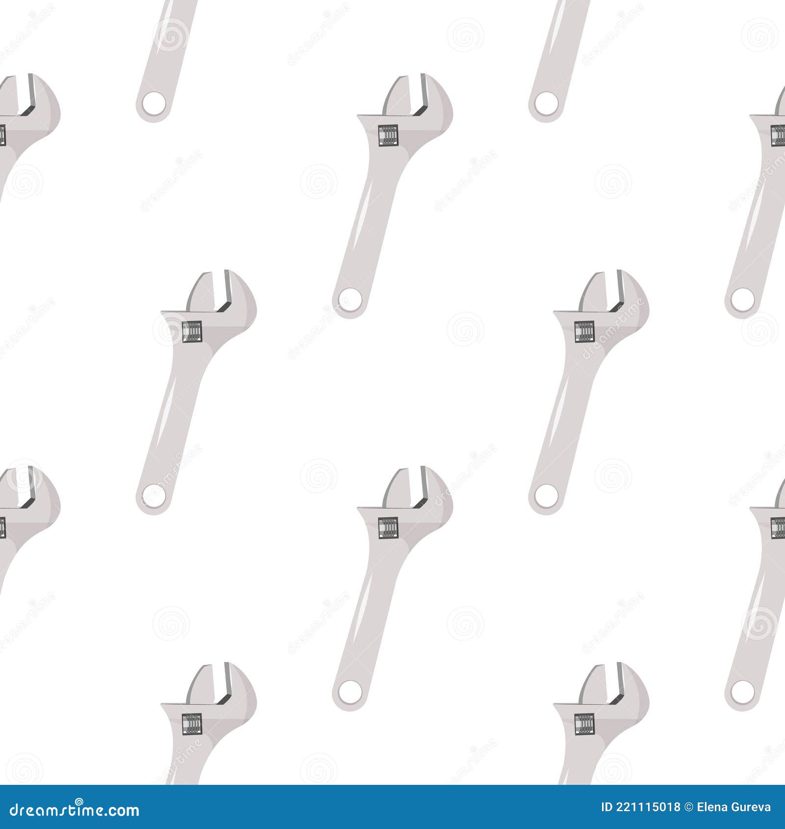 Seamless pattern background of adjustable wrench Vector Image