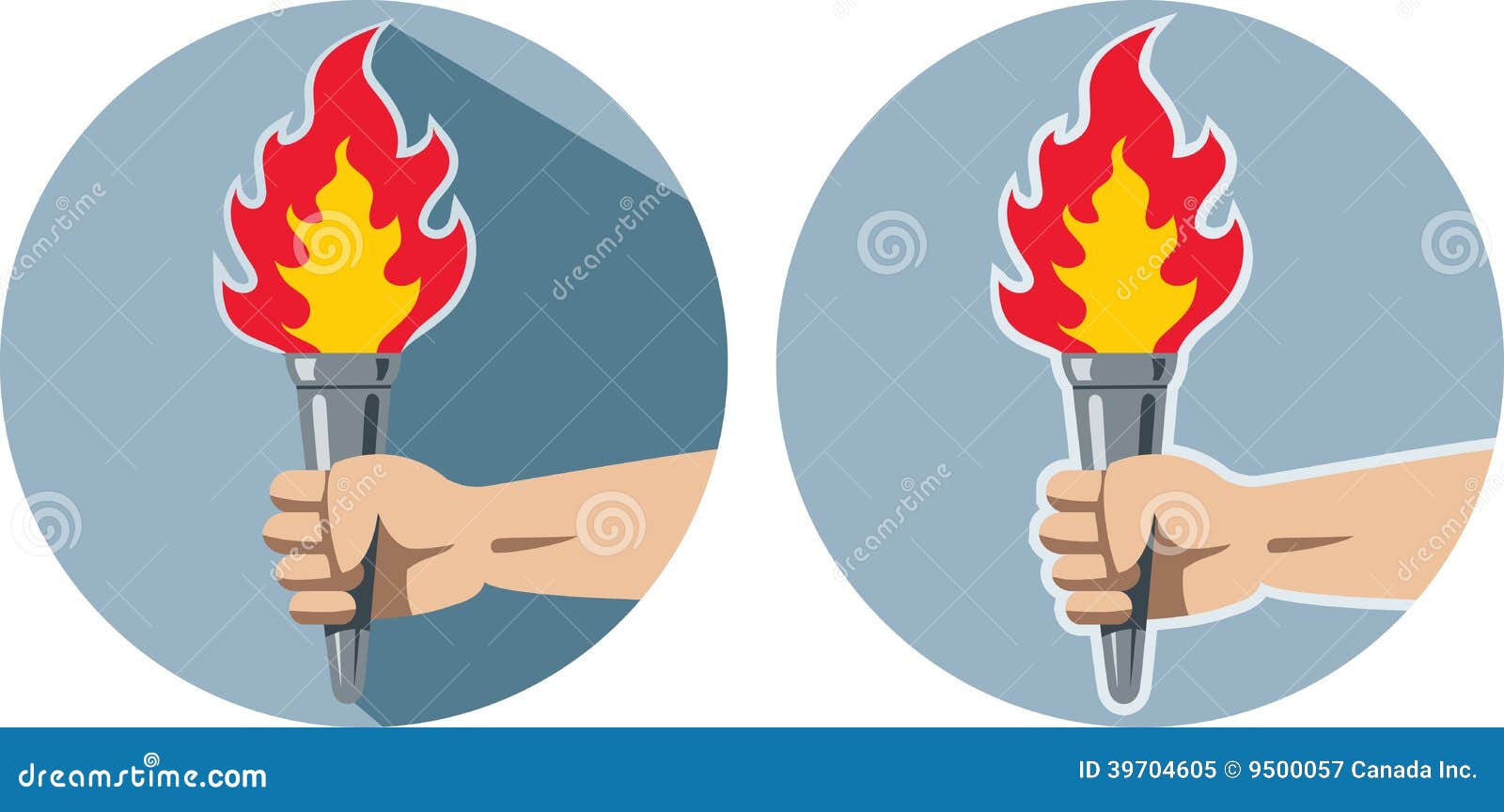 Hand and torch stock vector. Illustration of holding - 39704605