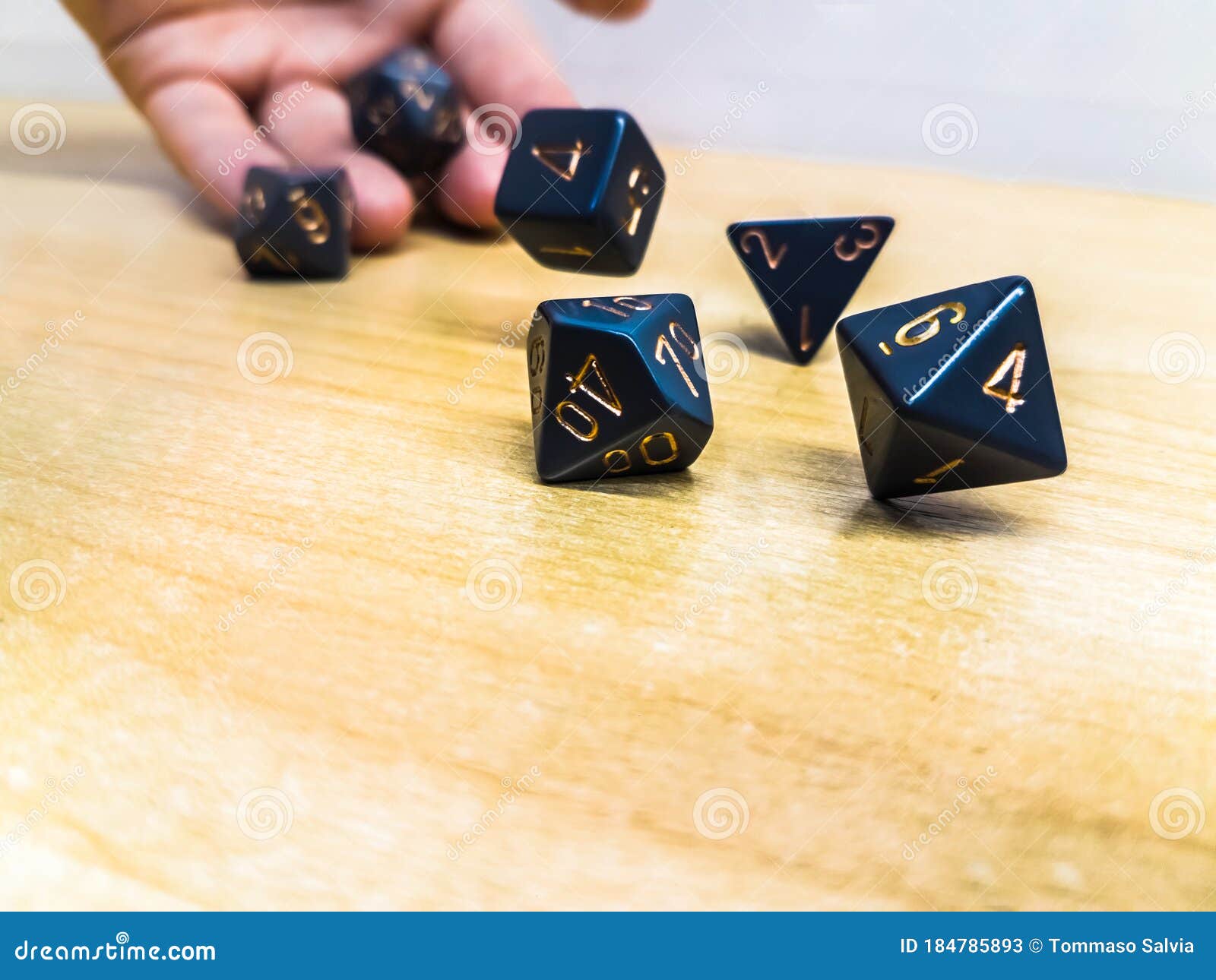 Throw the Dice on the Table Stock Image Image of dungeon, wooden