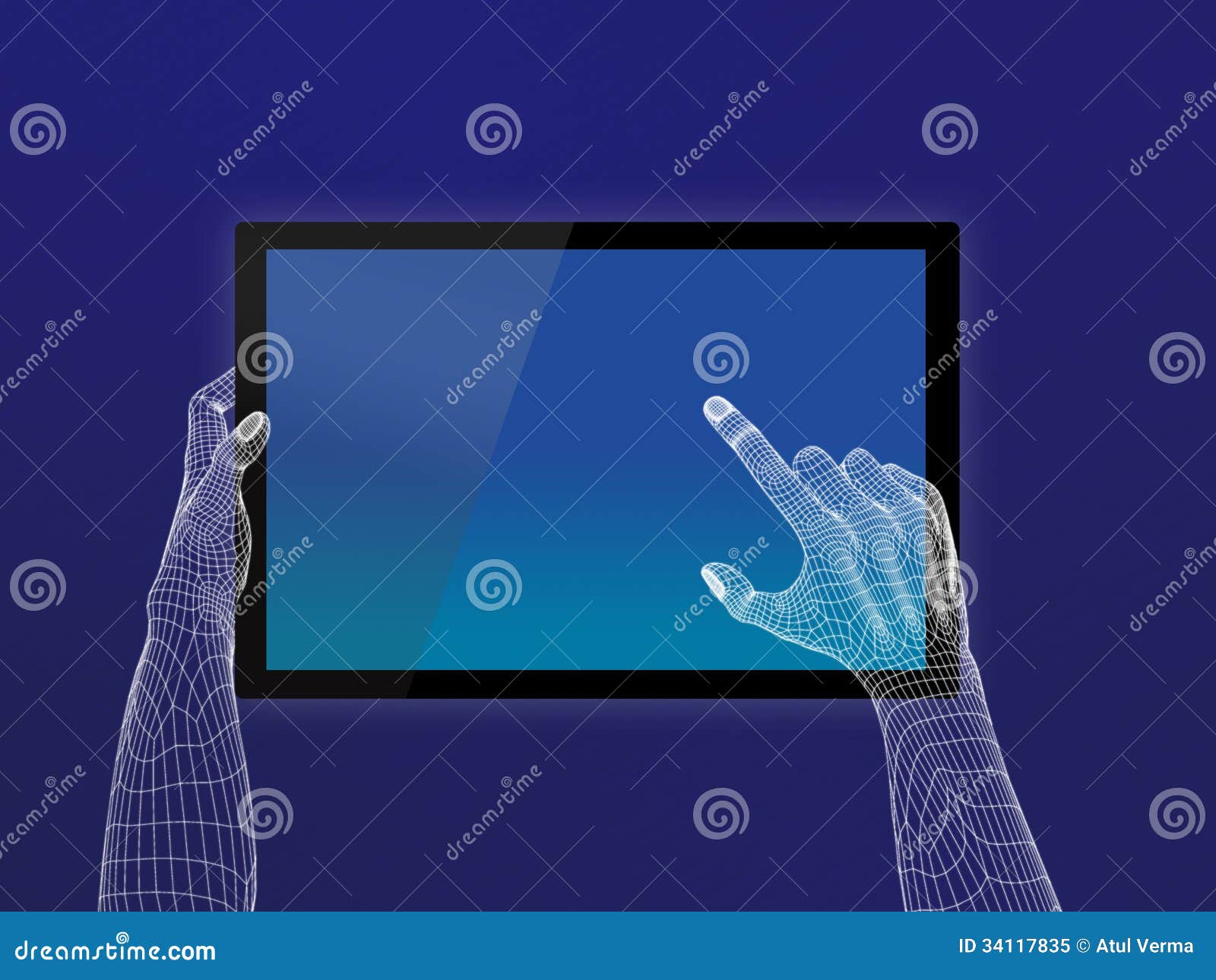 Hand Touch screen stock illustration. Illustration of design 34117835