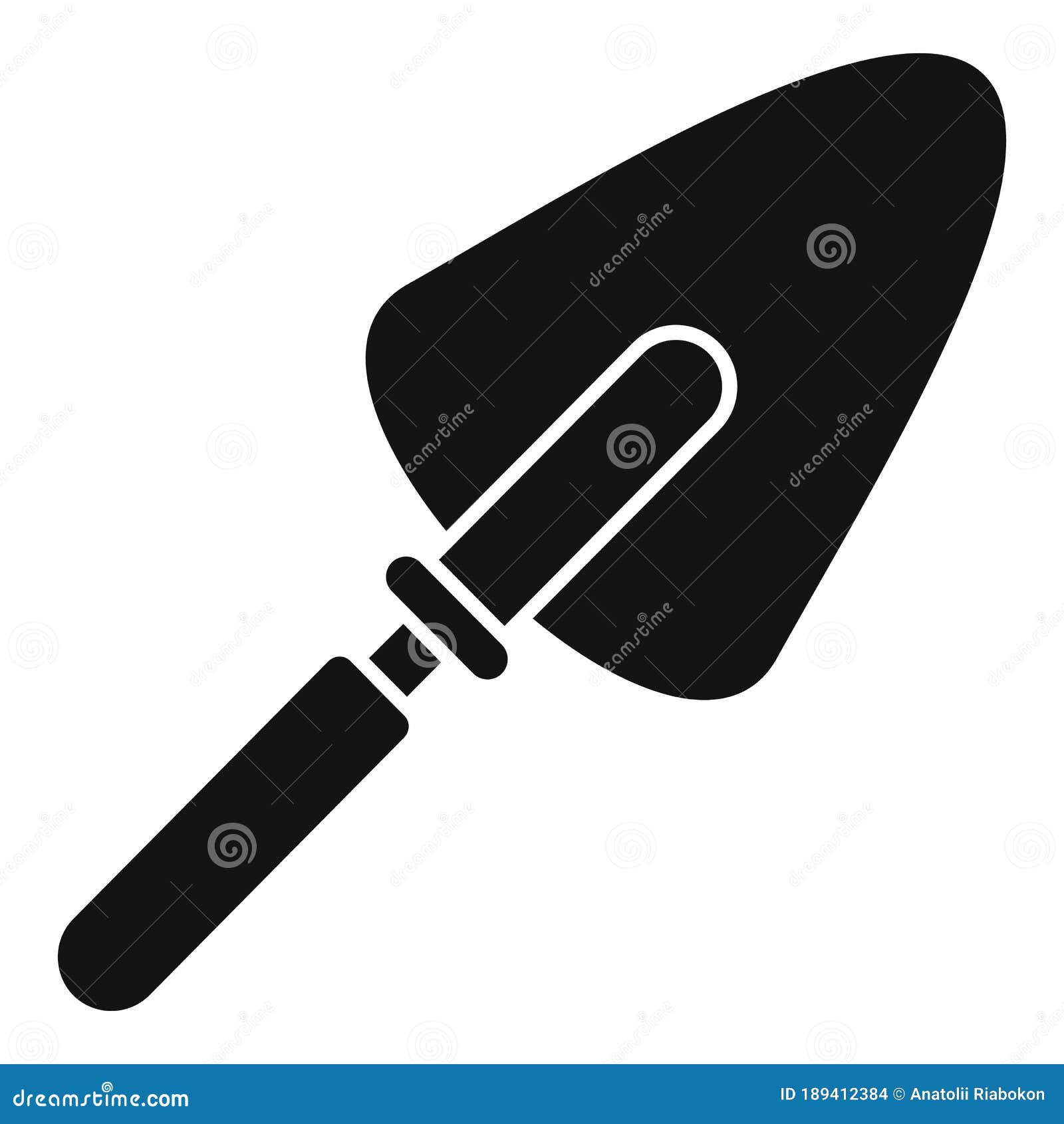 Hand Trowel Icon, Simple Style Stock Vector Illustration of sign