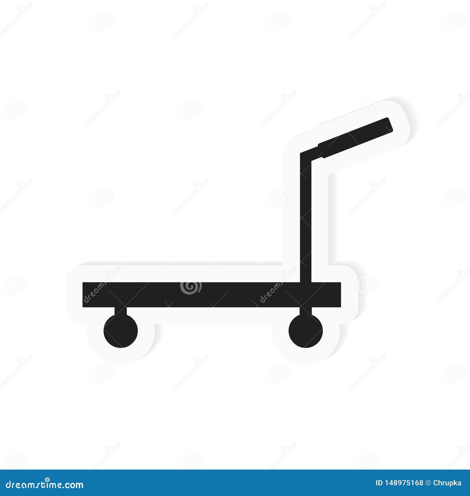 Hand truck icon stock vector. Illustration of isolated 148975168