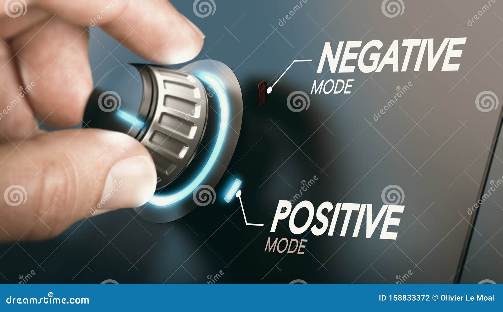 change to positive attitude. psychology concept