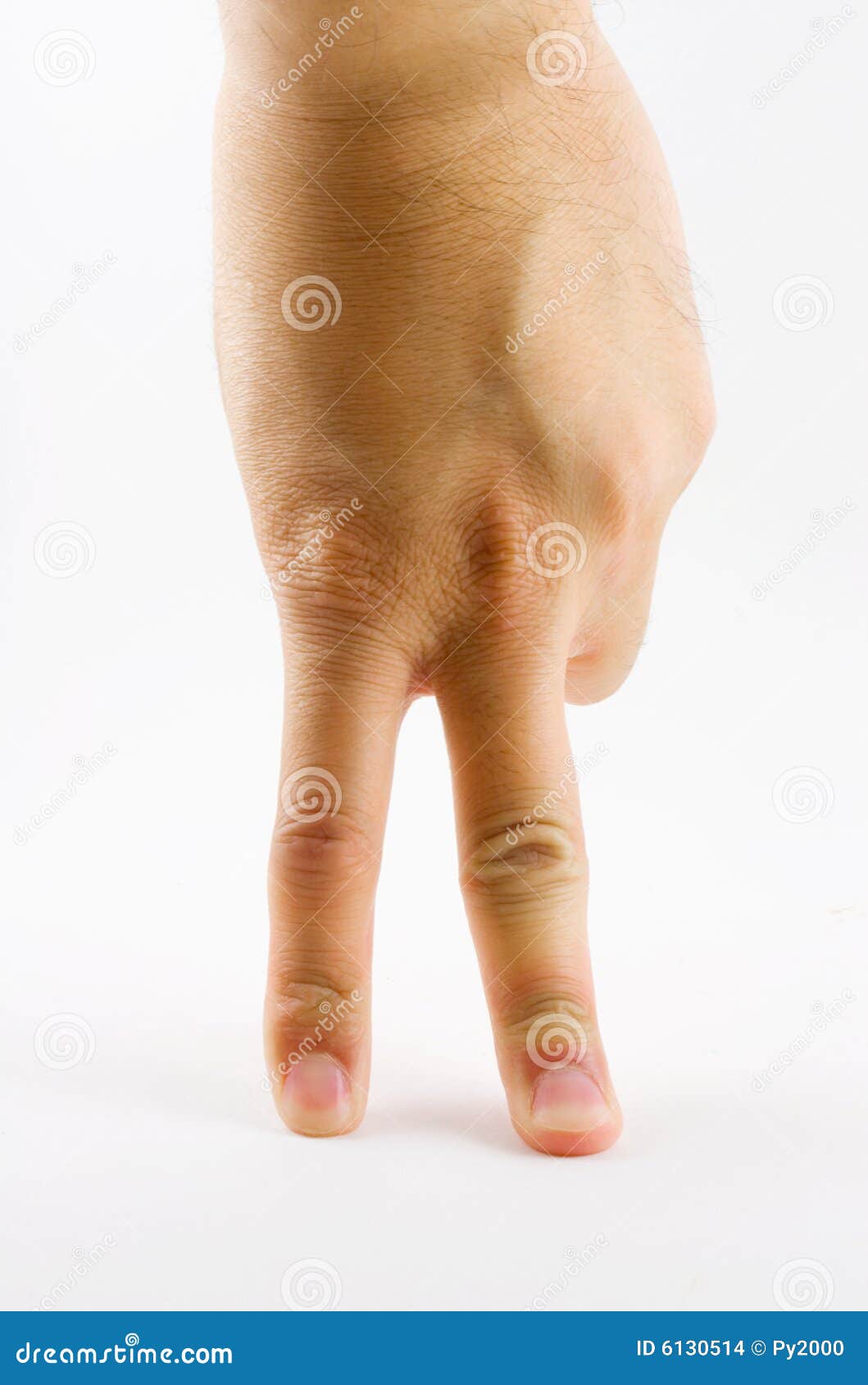 Hand And Two Fingers Stock Images - Image: 6130514