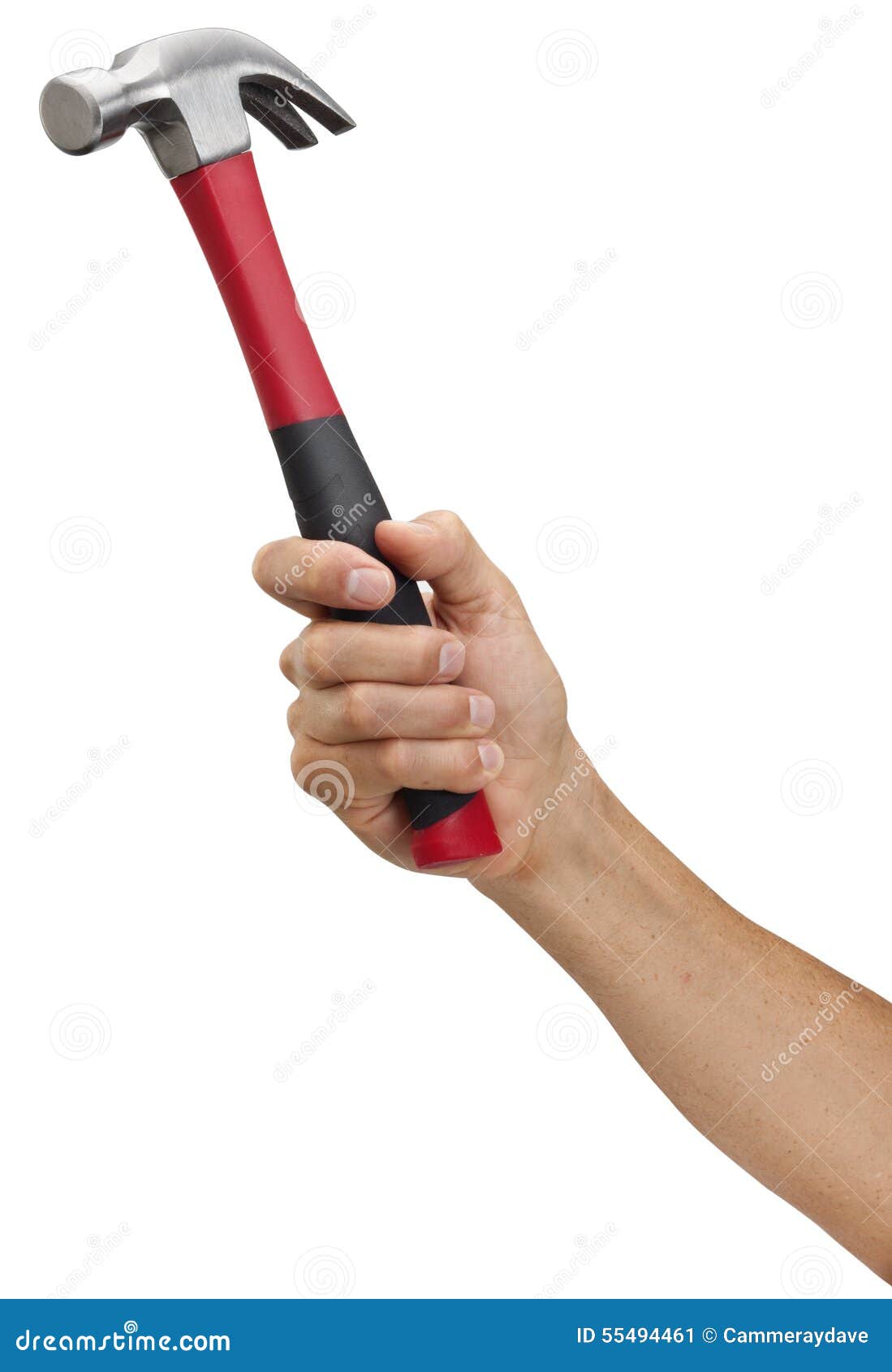 Hand Using Hammer Tool stock image. Image of hitting 55494461