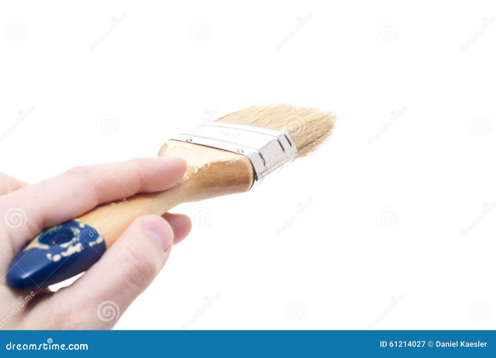 Hand using paint brush stock image. Image of isolated - 61214027