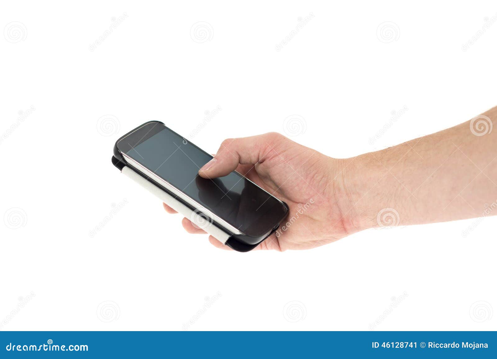 Hand using a smartphone stock image. Image of holding - 46128741