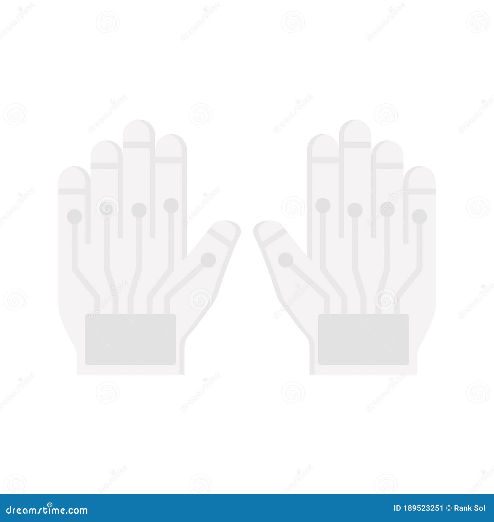 hand in vr  flat inside  icon which can easily modify or edit