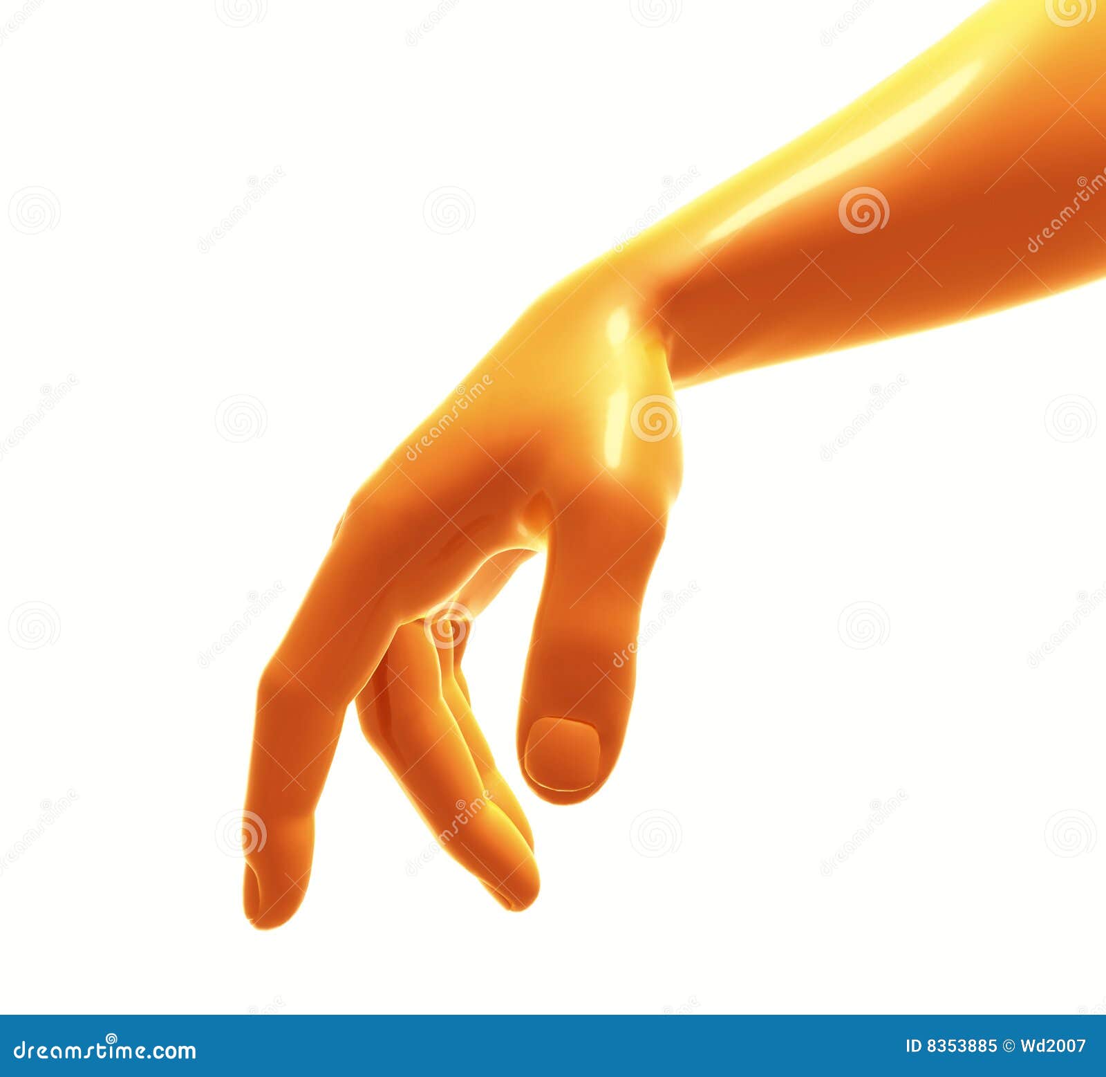 Hand Walking Pose Stock Illustration Illustration Of Render 535