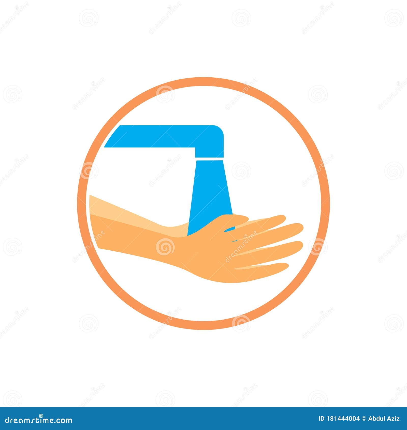 Hand wash logo vector stock vector. Illustration of bacteria 181444004