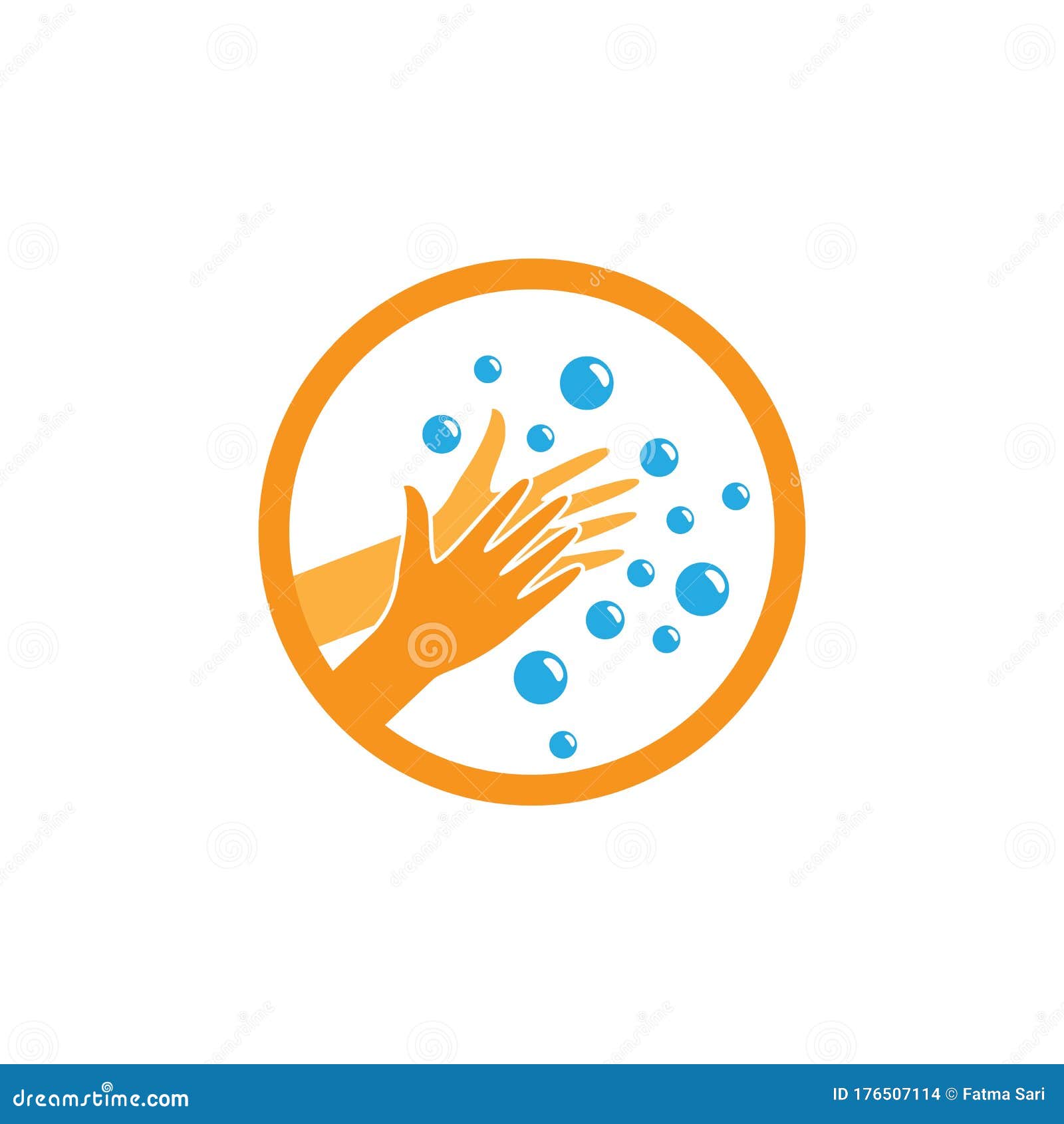 Hand wash logo template stock vector. Illustration of water 176507114