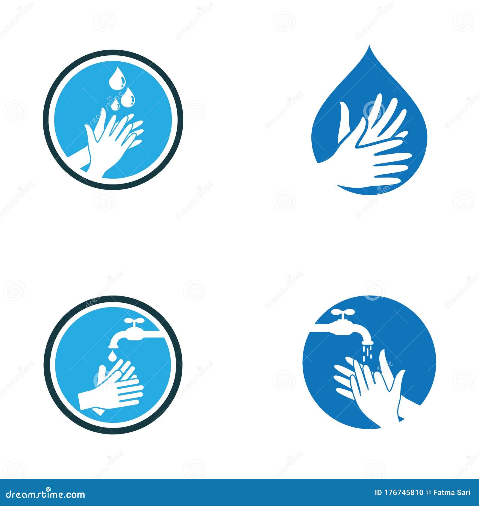 Hand wash logo template stock vector. Illustration of care 176745810