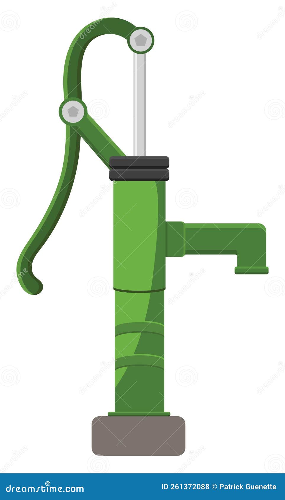 Hand water pump, icon stock vector. Illustration of soap 261372088