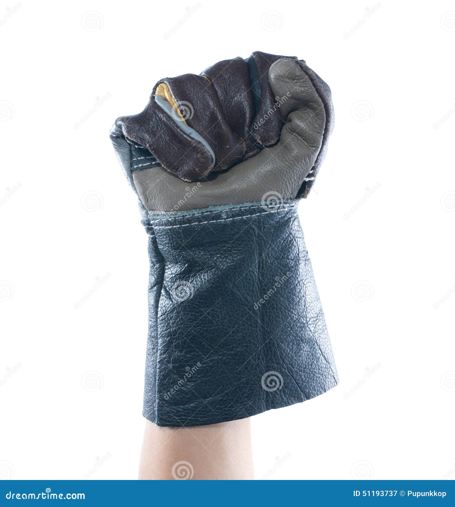 Hand Wearing Construction Glove Stock Image Image of white, gloves