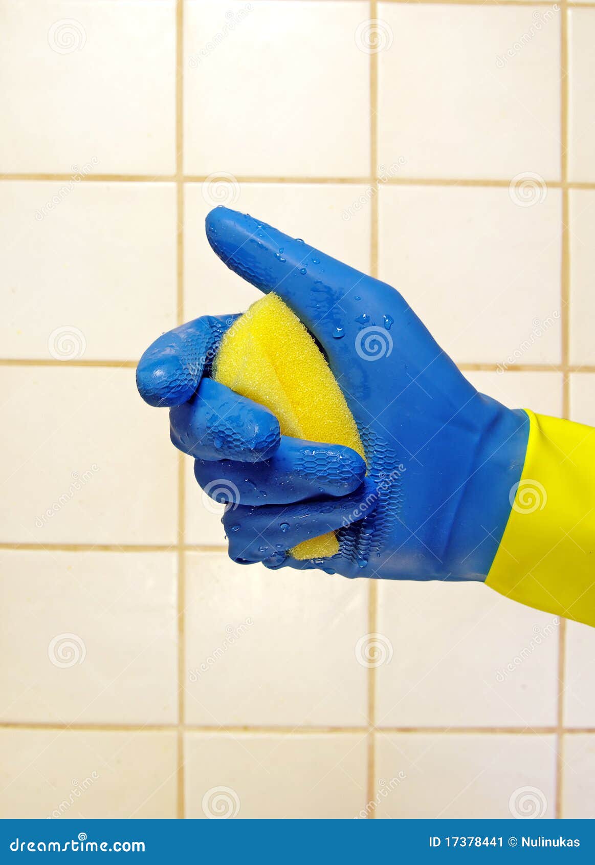 Hand Wearing a Working Glove Stock Image Image of yellow, tools 17378441