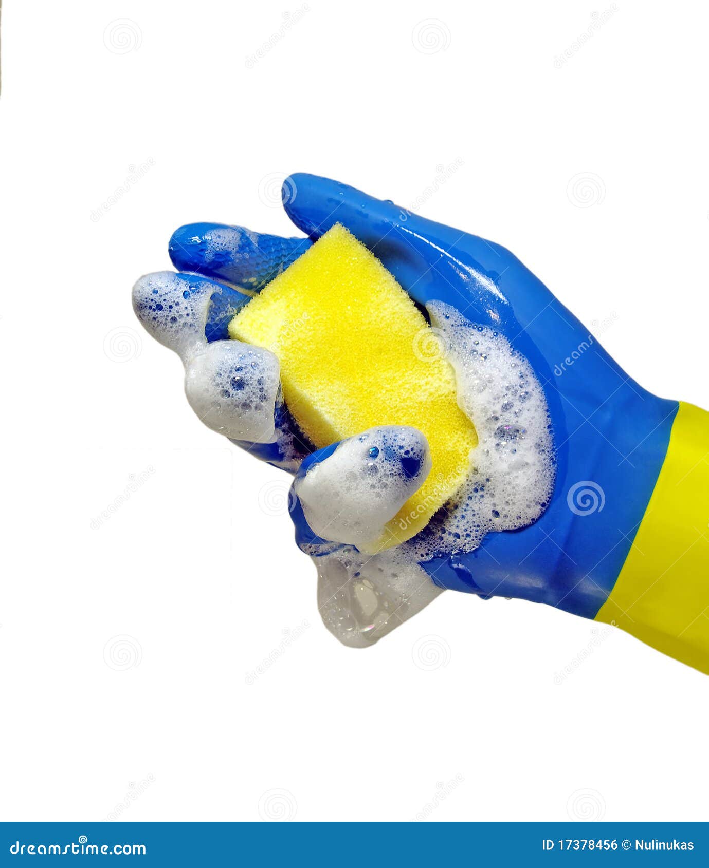 Hand Wearing a Working Glove Stock Photo Image of white, yellow 17378456