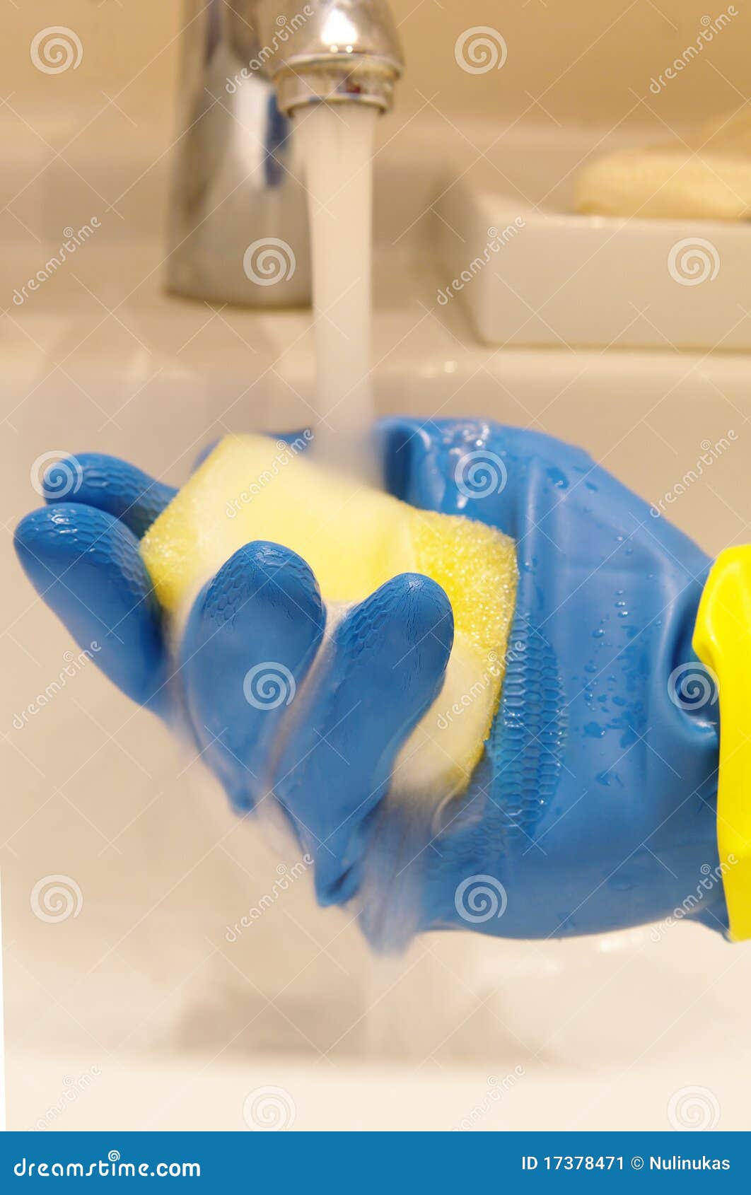 Hand Wearing a Working Glove Stock Image Image of yellow, work 17378471