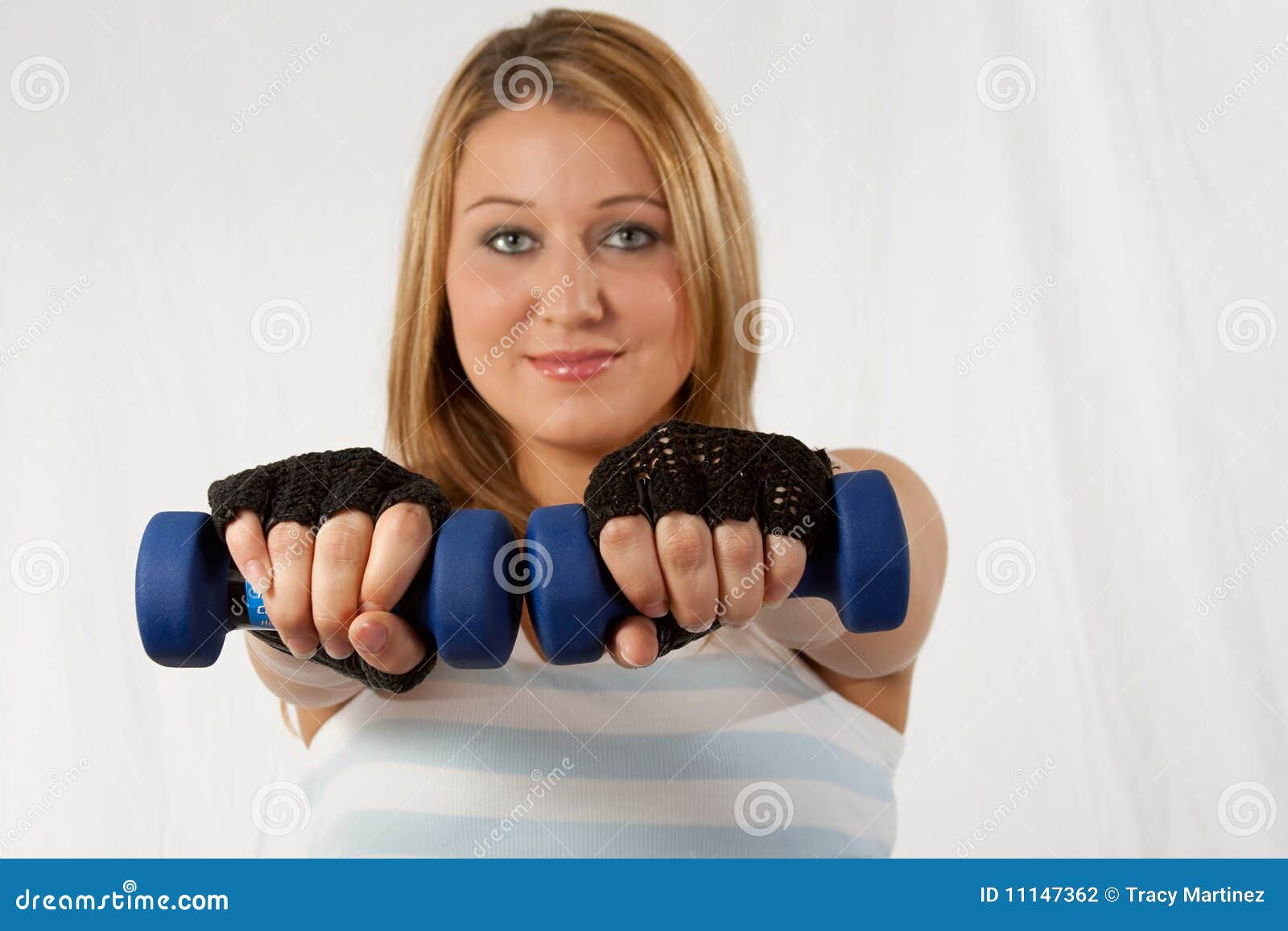 Hand weights stock photo. Image of caucasian, lift, woman 11147362