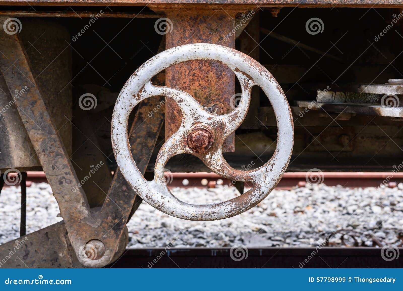 Hand wheel of old train stock image. Image of classic 57798999