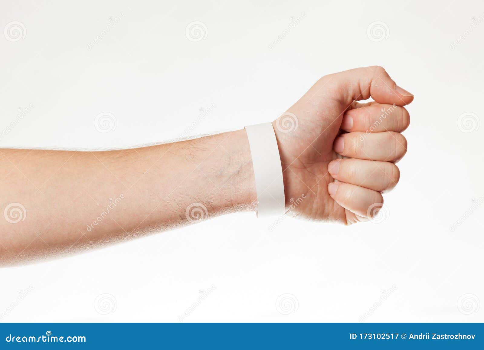 Download Hand With White Wristband Mockup. Empty Ticket Wrist Band ...