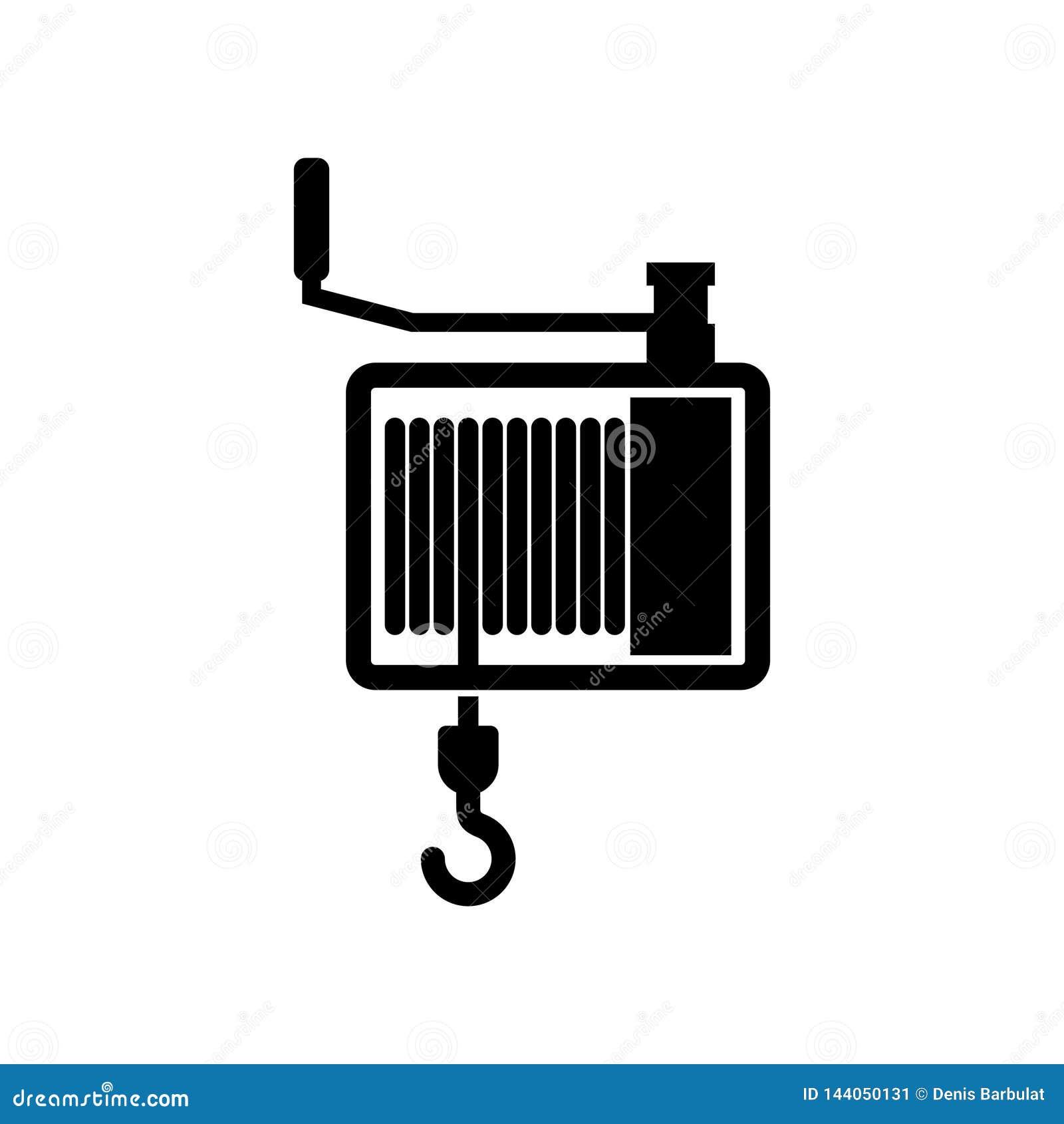 Hand Winch. Winch, Vector Illustration Stock Photography