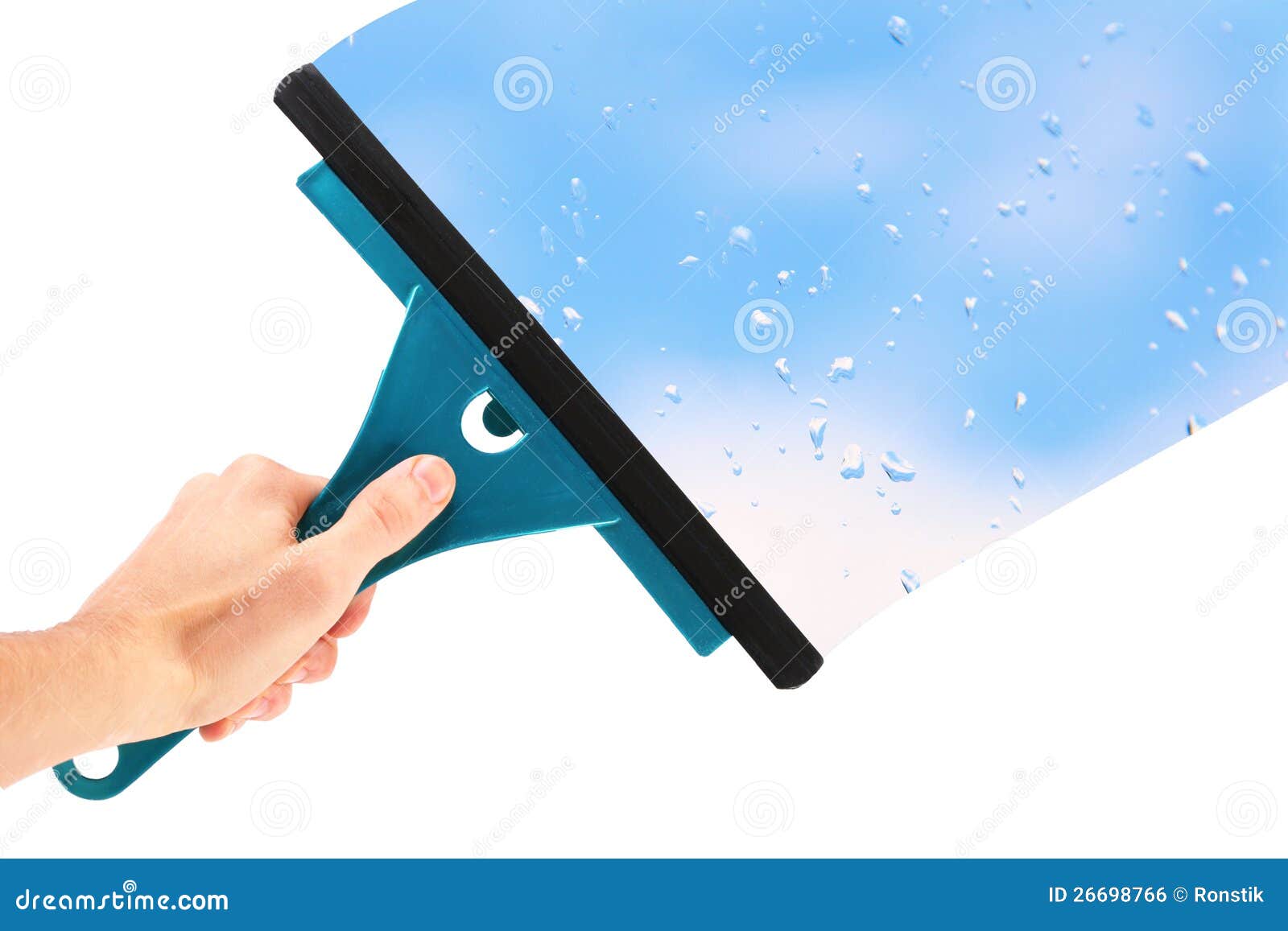 Hand with Window Cleaning Tool Stock Photo Image of chores, dirty