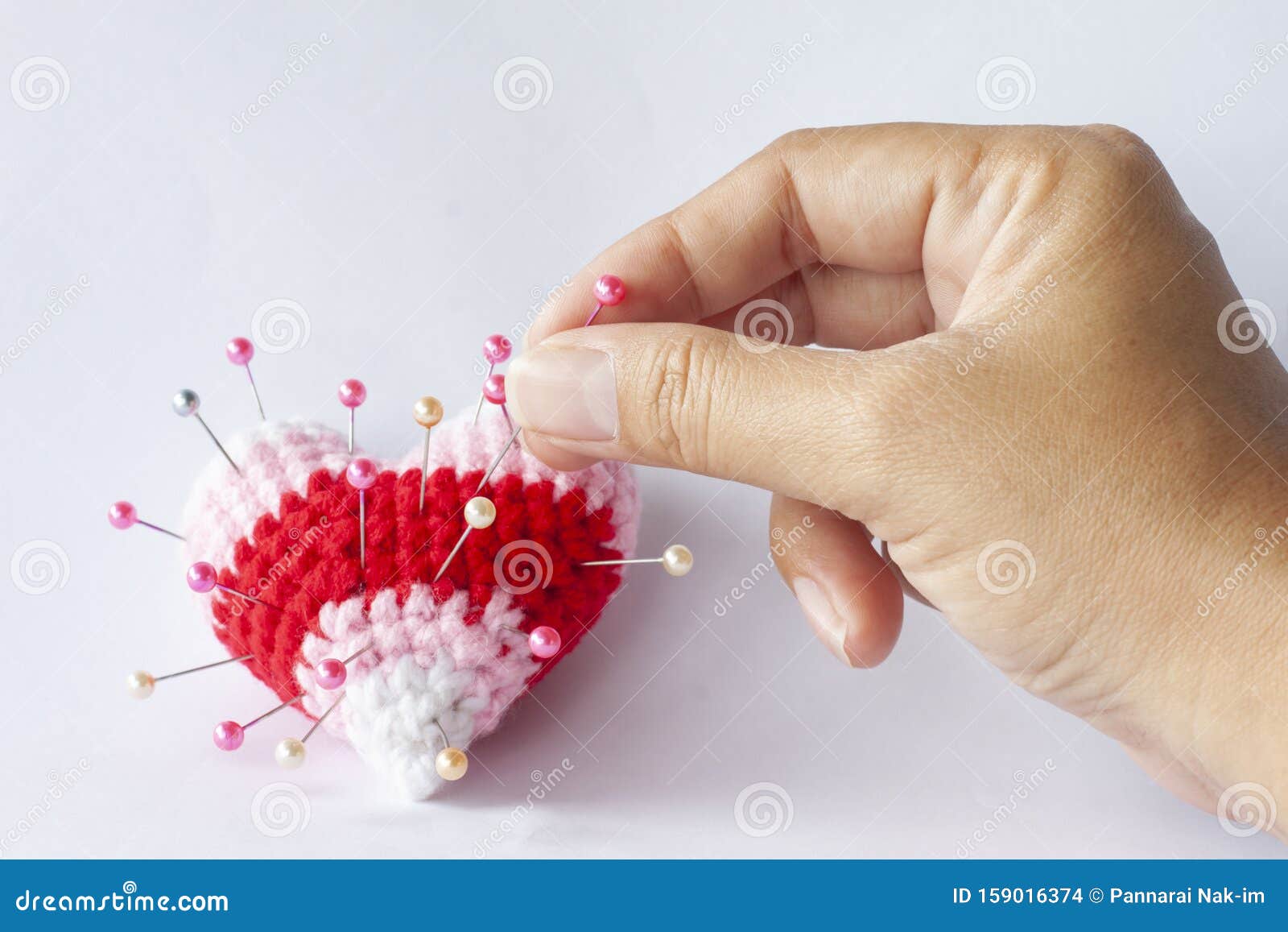 Broken Heart Hand-Embroidered Pin Broken Heart Hand-Embroidered Pin