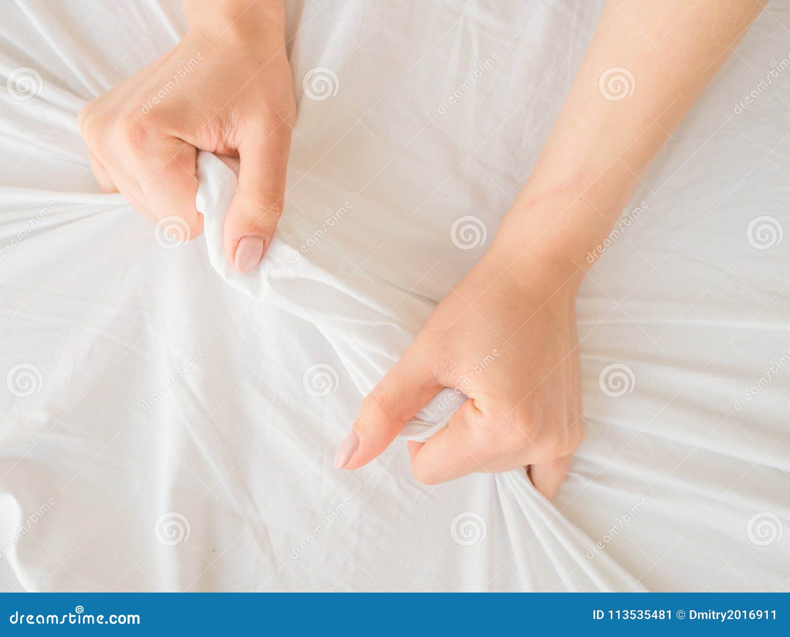 Hand Of Women Pulling White Sheets In Lust And Orgasm Stock Image Image Of Female Health