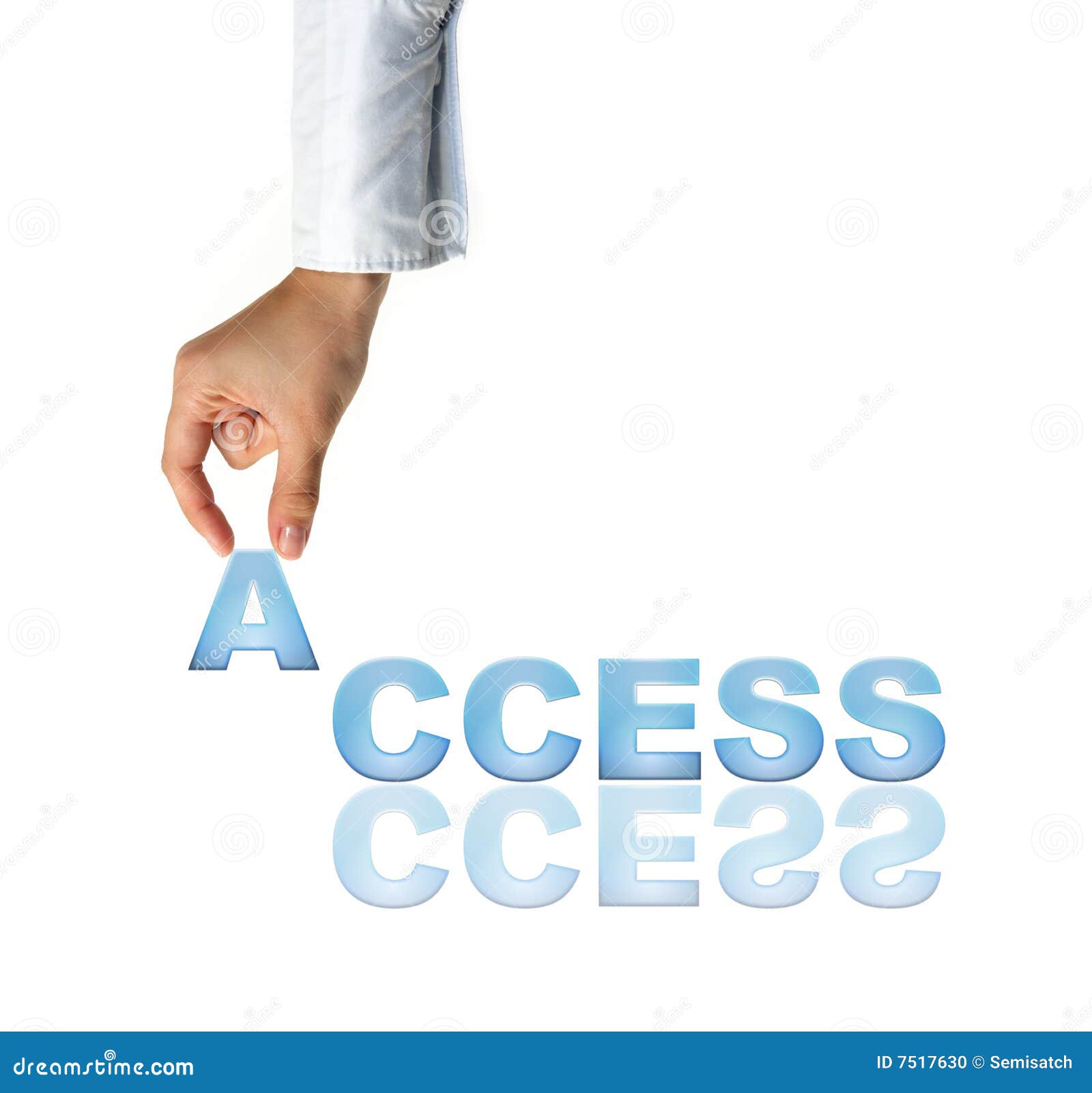 hand and word access - business concept