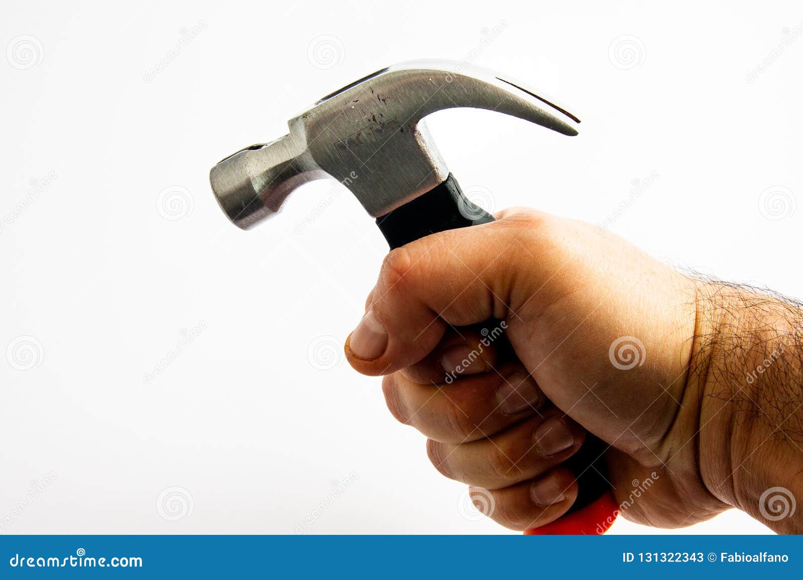 Hand of a Worker with a Hammer Stock Image Image of repair, human