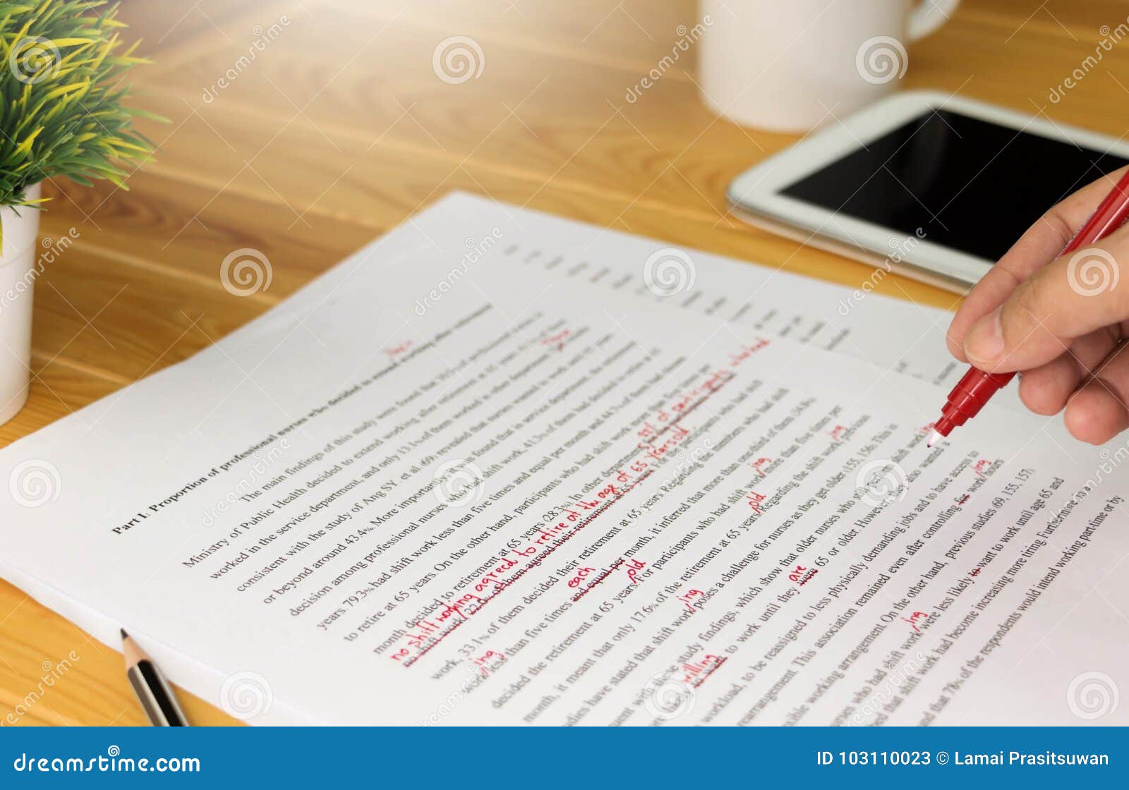  Proofreading  Paper  On Table Stock Image Image of prove 