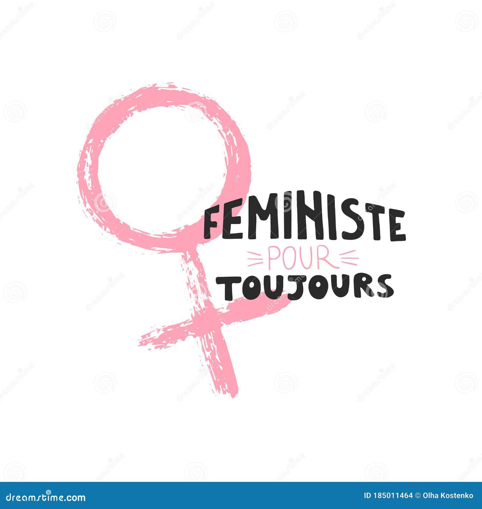 hand writing lettering feministe pour toujours