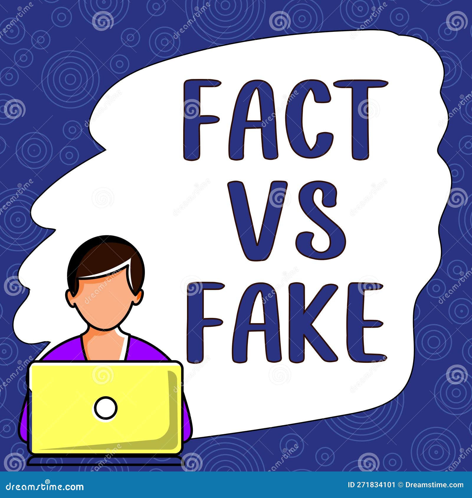 Hand Writing Sign Fact Vs Fake. Business Showcase is it True or is