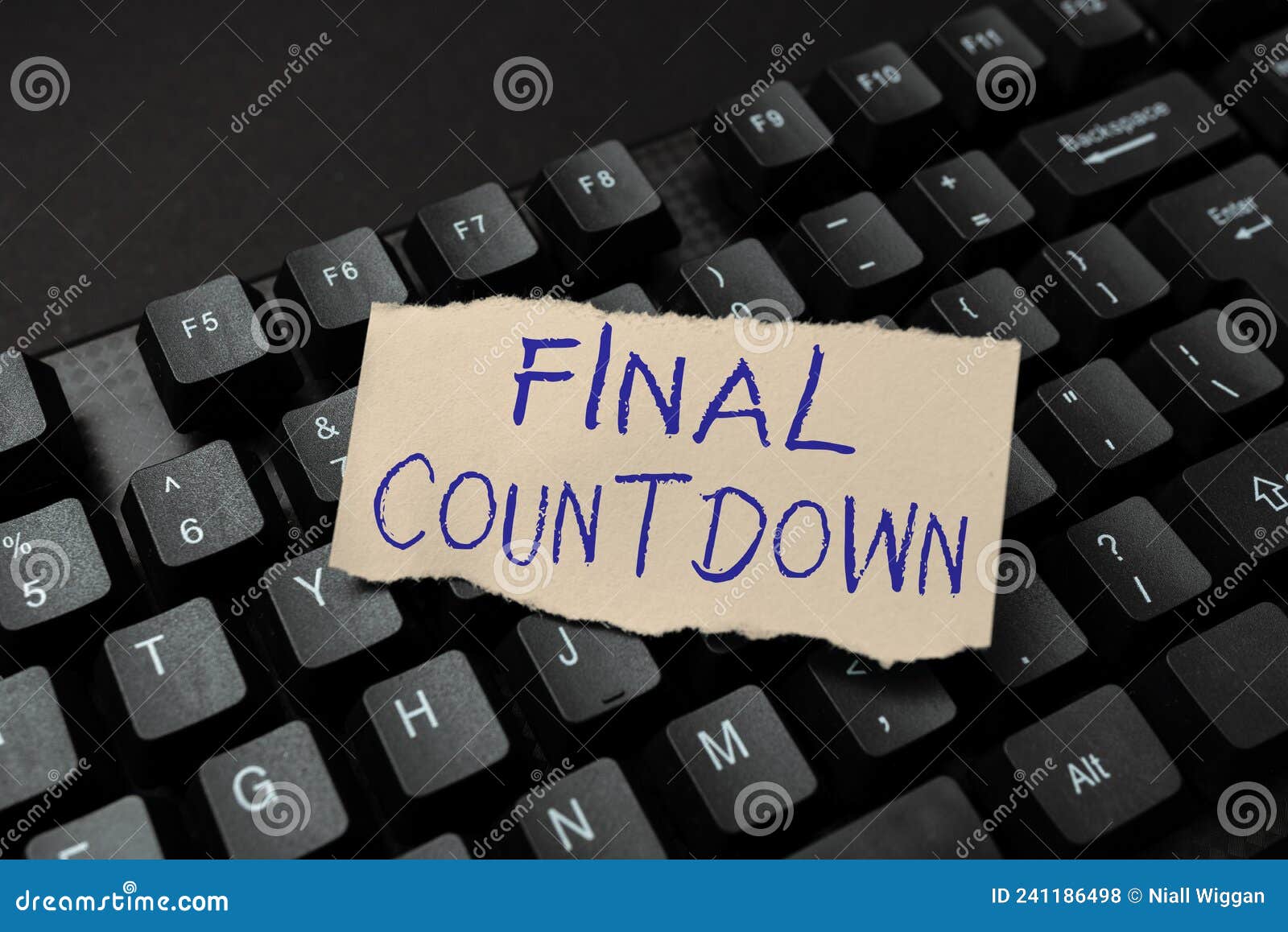 hand writing sign final countdown. business overview last moment of any work having no posibility of discusion writing