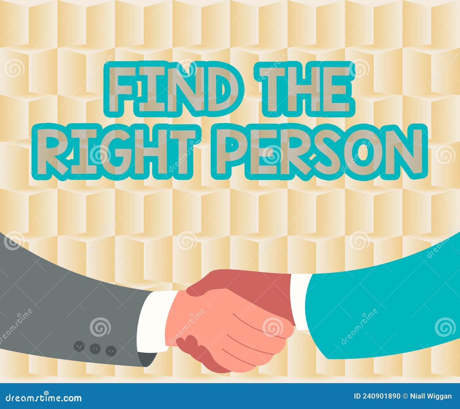 hand writing sign find the right person. business approach choosing perfect candidate for job or position two men