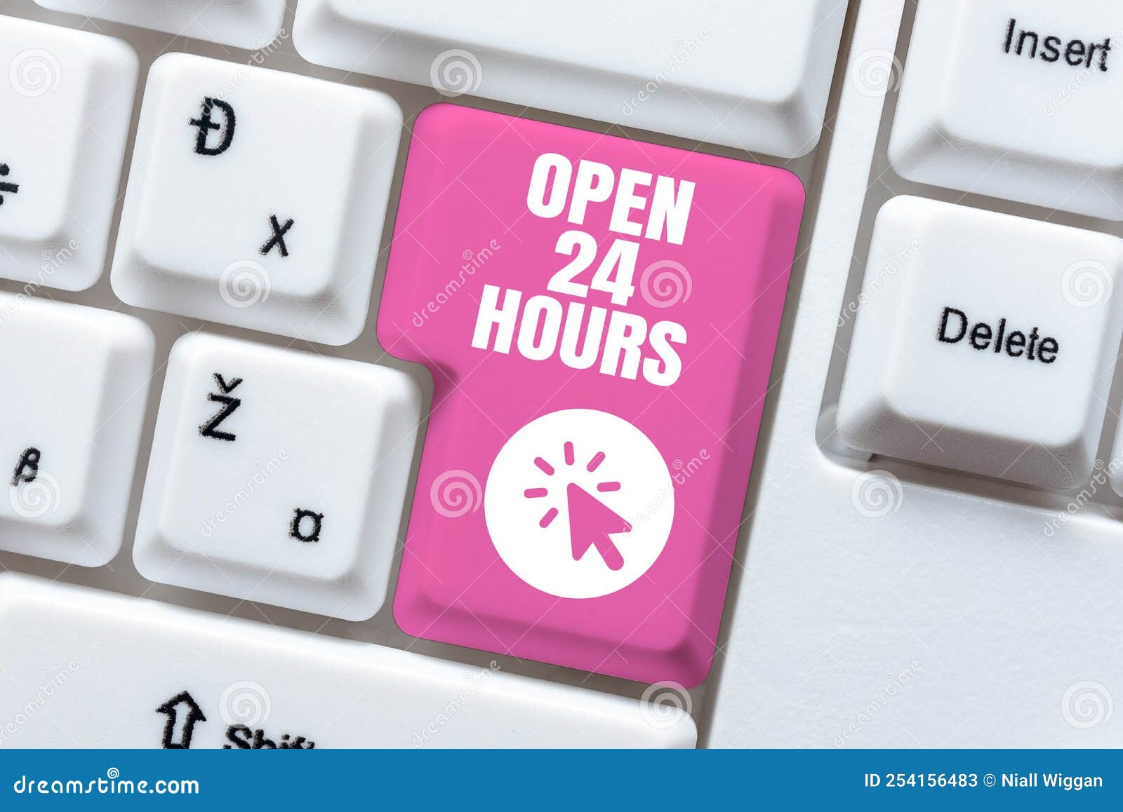 Hand Writing Sign Open 24 Hours Concept Meaning Working All Day hand-writing-sign-open-24-hours-concept-meaning-working-all-day