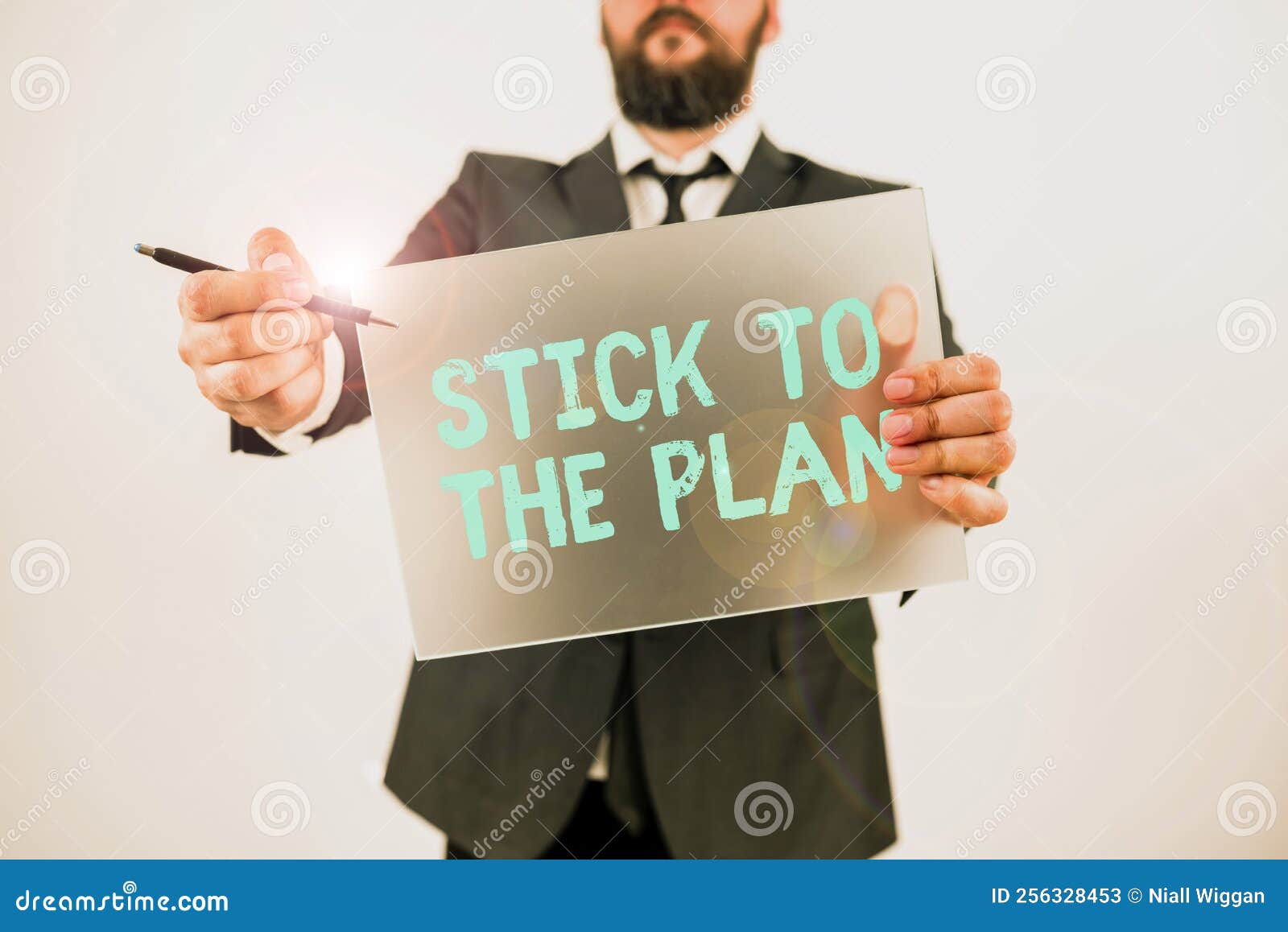 Stick To The Plan Or Stick With The Plan Stick To The Plan Write On A Sticky Note Isolated On Office Desk