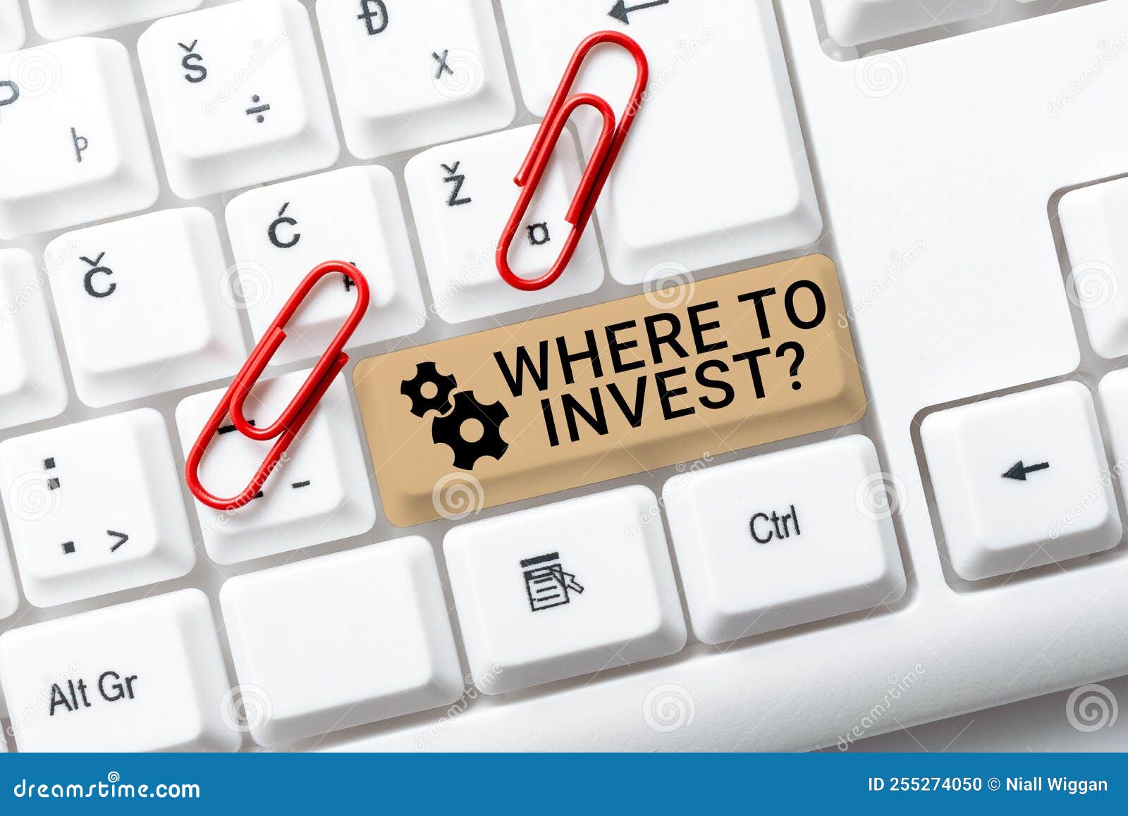 hand writing sign where to invest questionasking someone about place to put money into. business idea asking someone