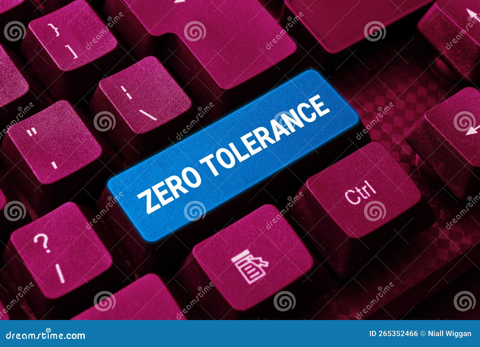 Sign Displaying Zero Tolerance. Conceptual Photo Refusal To Accept