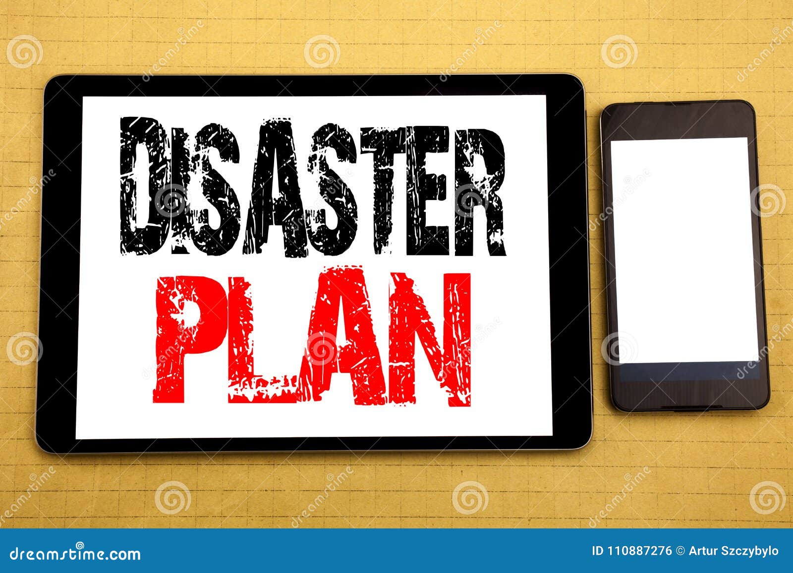 Hand Writing Text Caption Inspiration Showing Disaster Plan. Business ...
