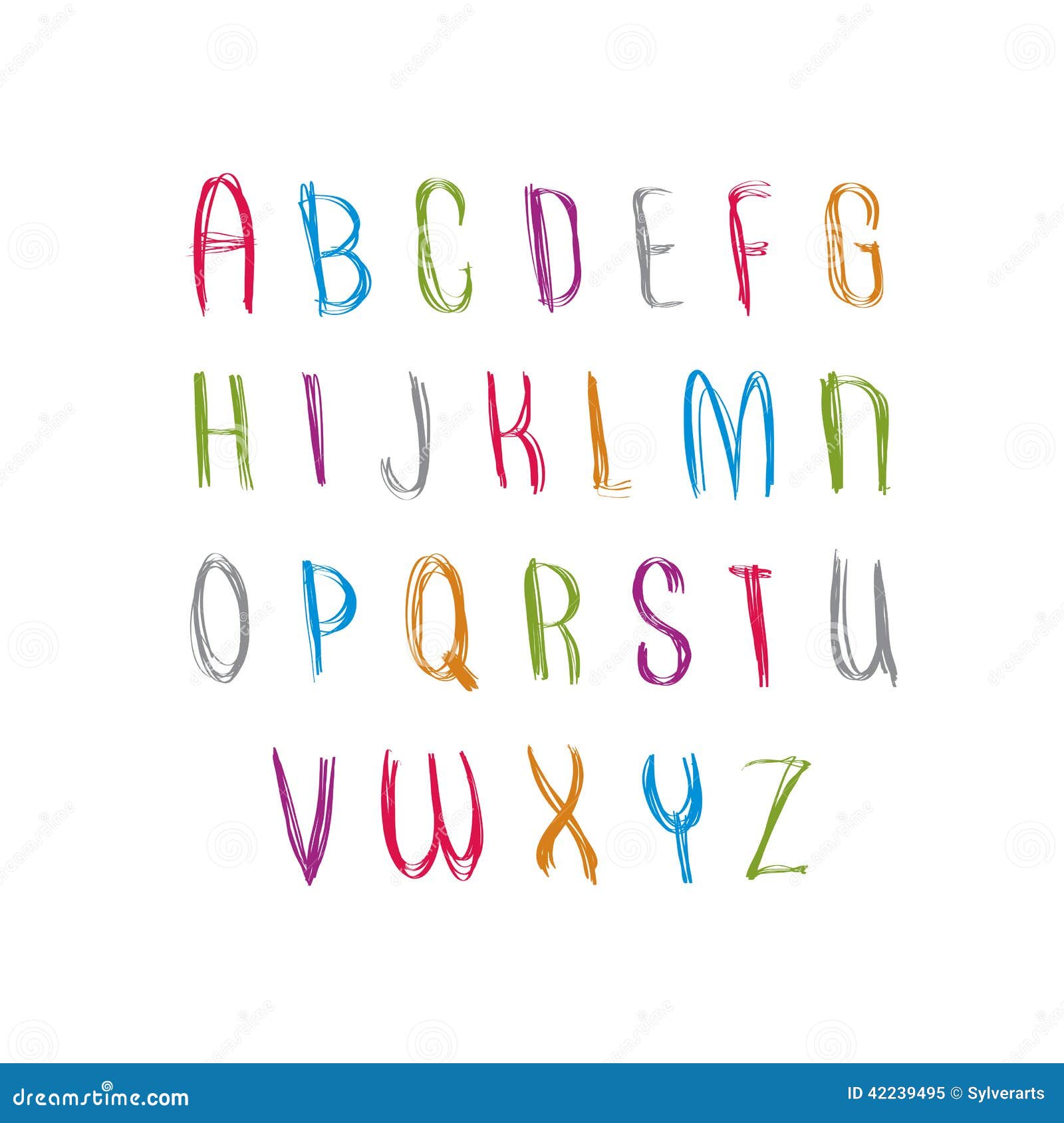 Hand Written Fresh Vector Font Stylish Drawn Alphabet Letters S