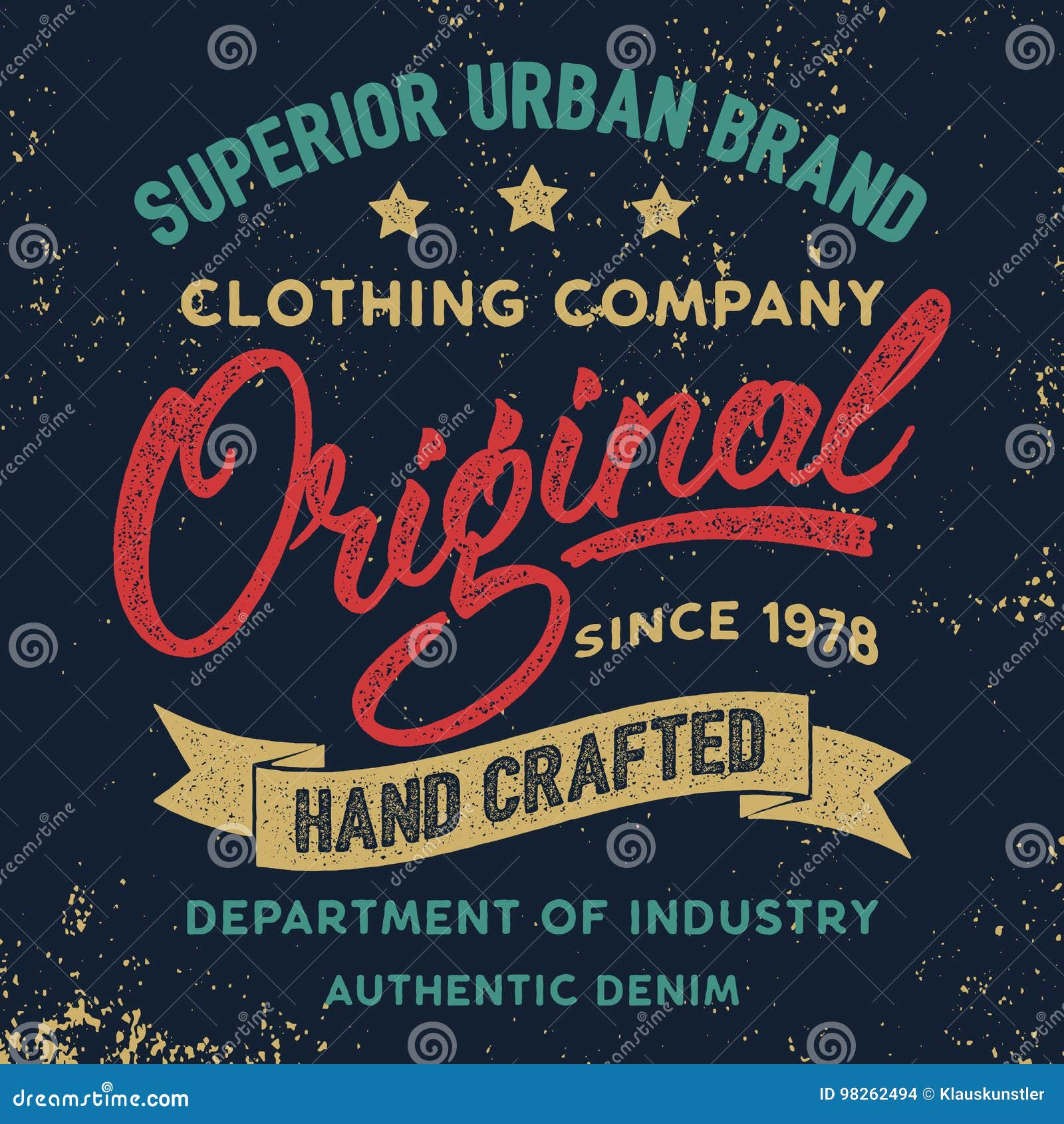 Hand Written Lettering Label.Apparel Design For Tee Print Stock Vector - Illustration of quality ...