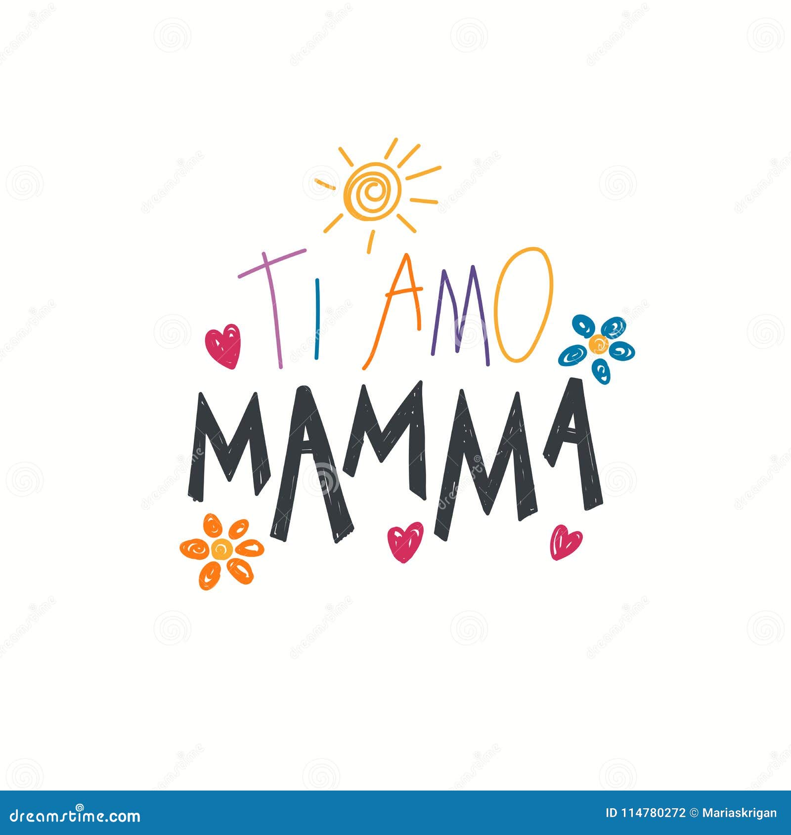 Hand Written Love You Mom Quote In Italian Stock Vector Illustration Of Baby Color Hand Written Love You Mom Quote In Italian Stock Vector Illustration Of Baby Color