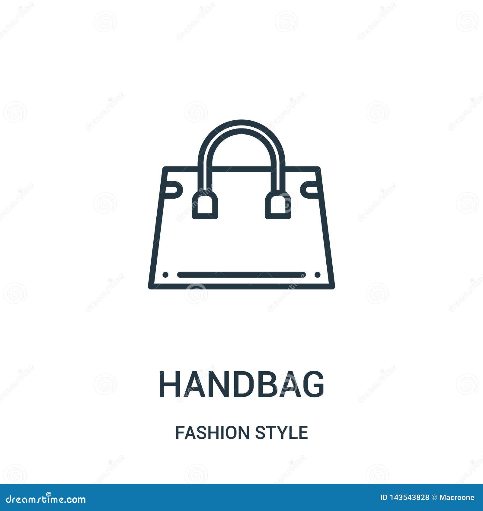 handbag icon  from fashion style collection. thin line handbag outline icon  